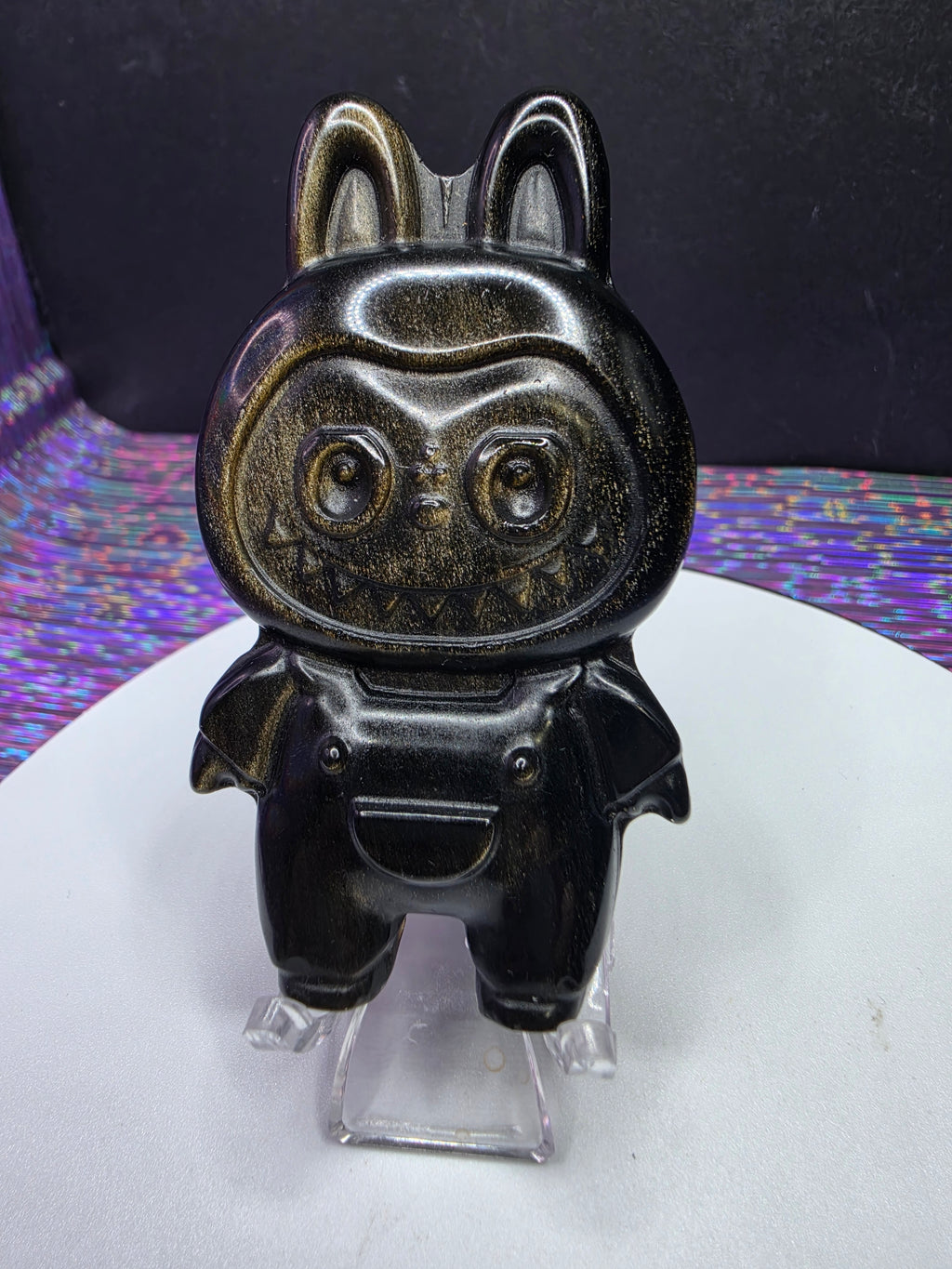 Gold Sheen Obsidian Labubu B