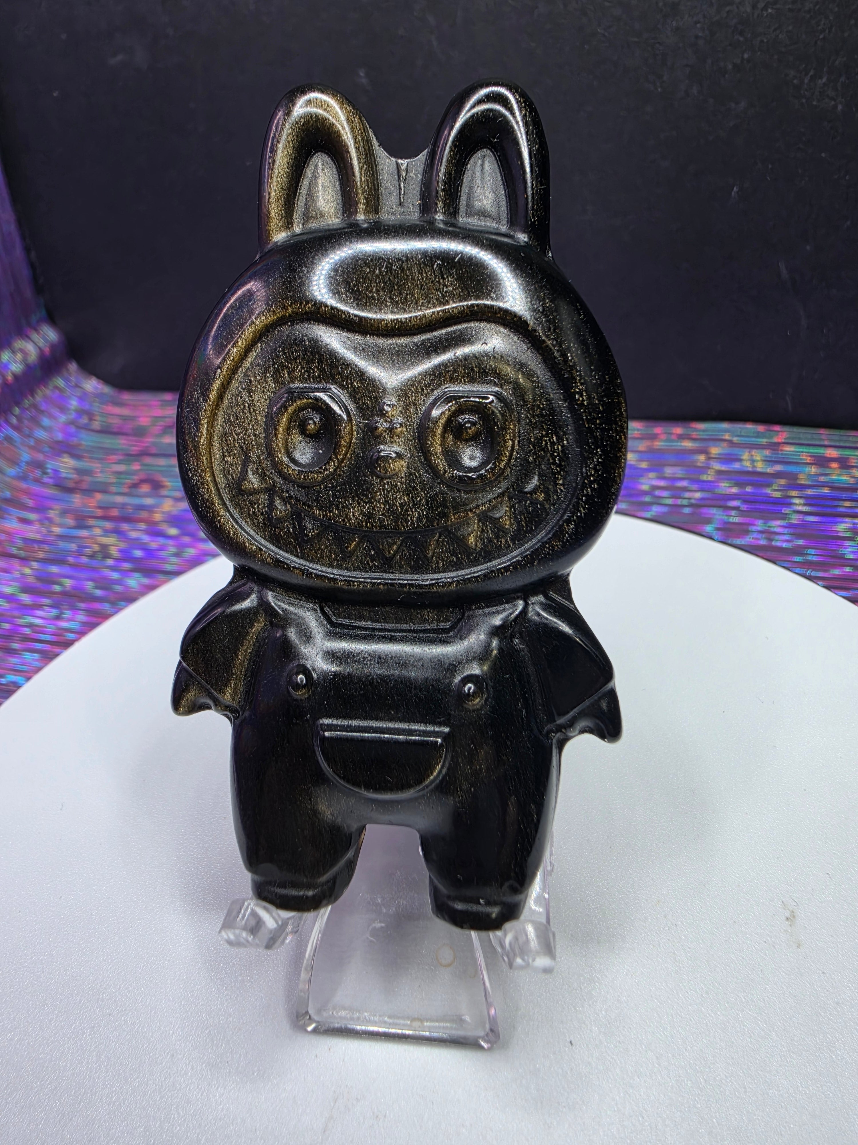 Gold Sheen Obsidian Labubu B