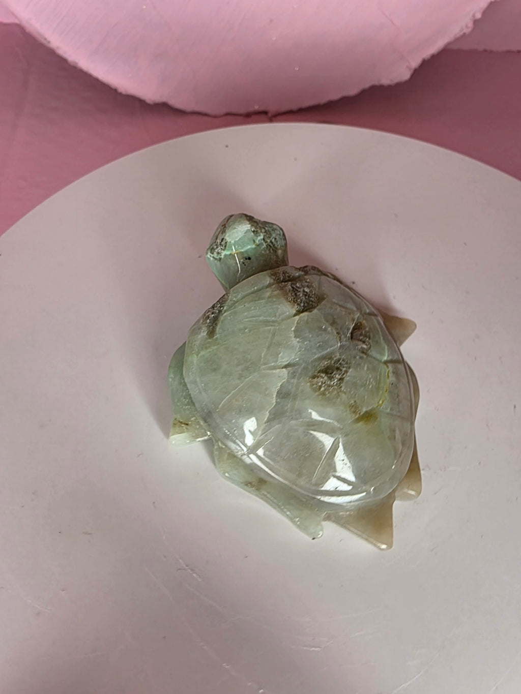 Garnierite Green Moonstone Turtle A