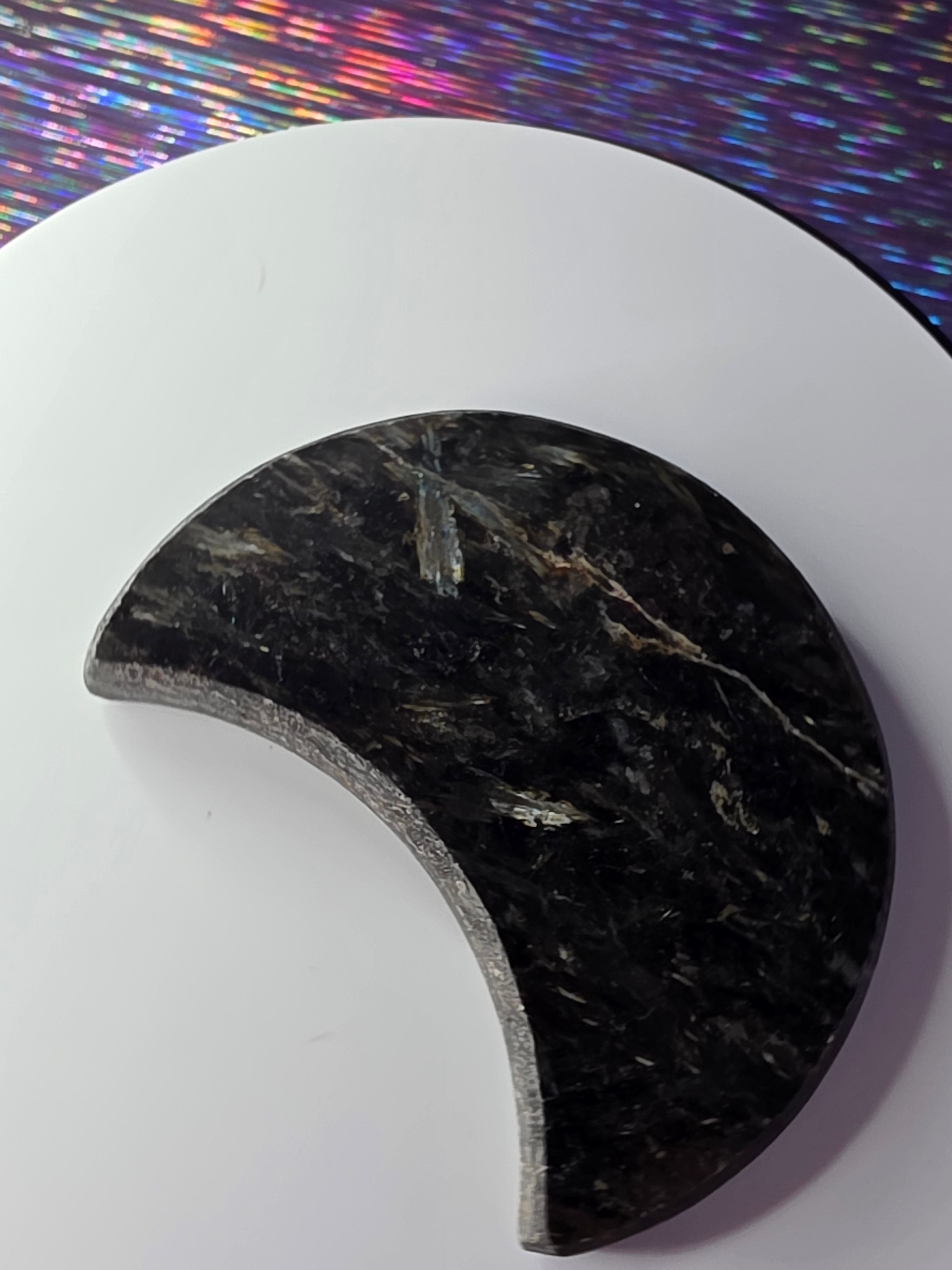 Arfvedsonite with Garnet Moon F