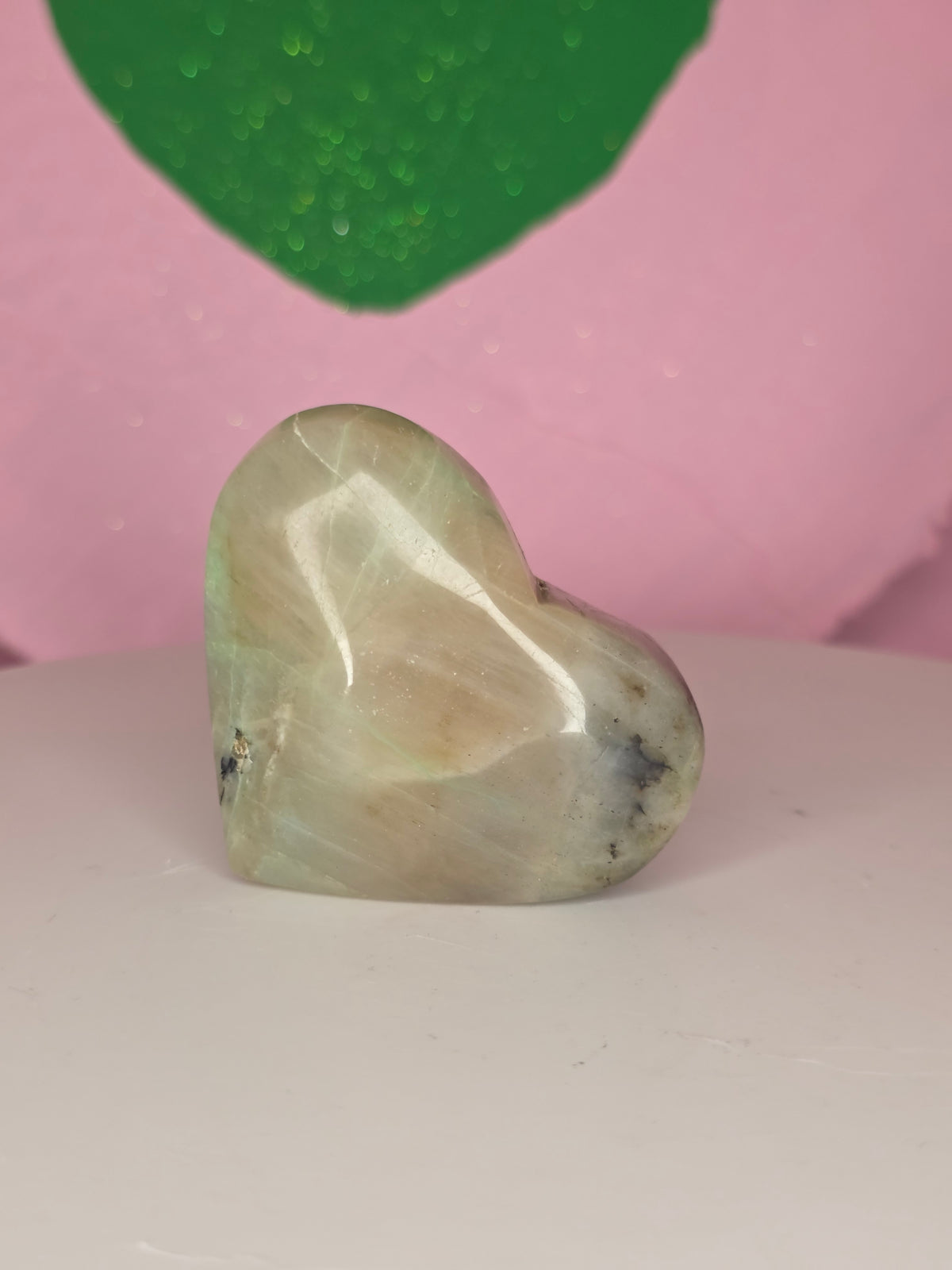 Garnierite Green Moonstone Heart Small