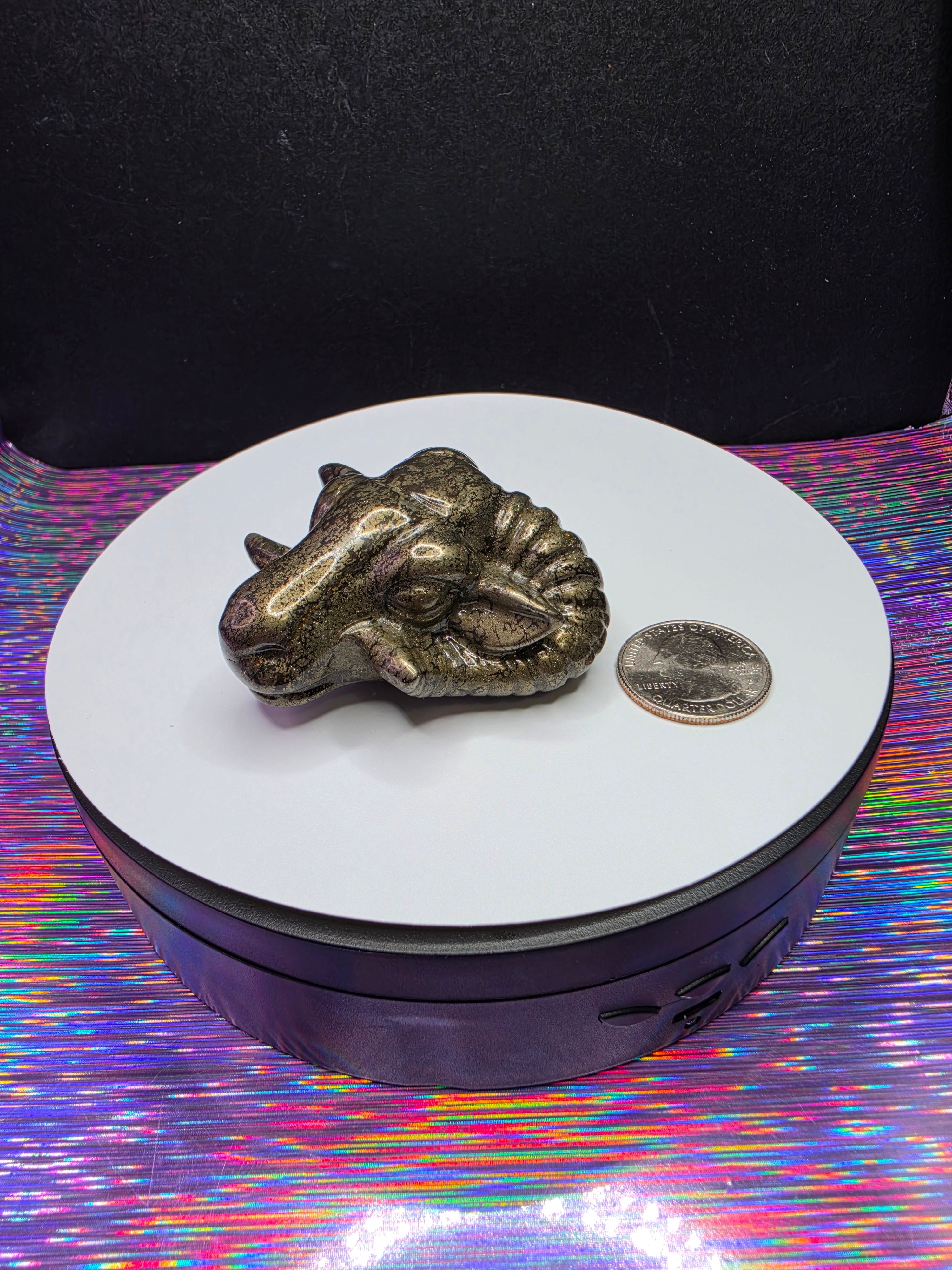 Pyrite Bighorn Ram Head A