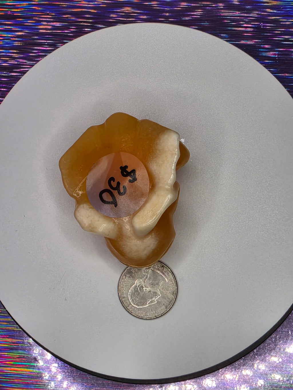 Honey Calcite Frog
