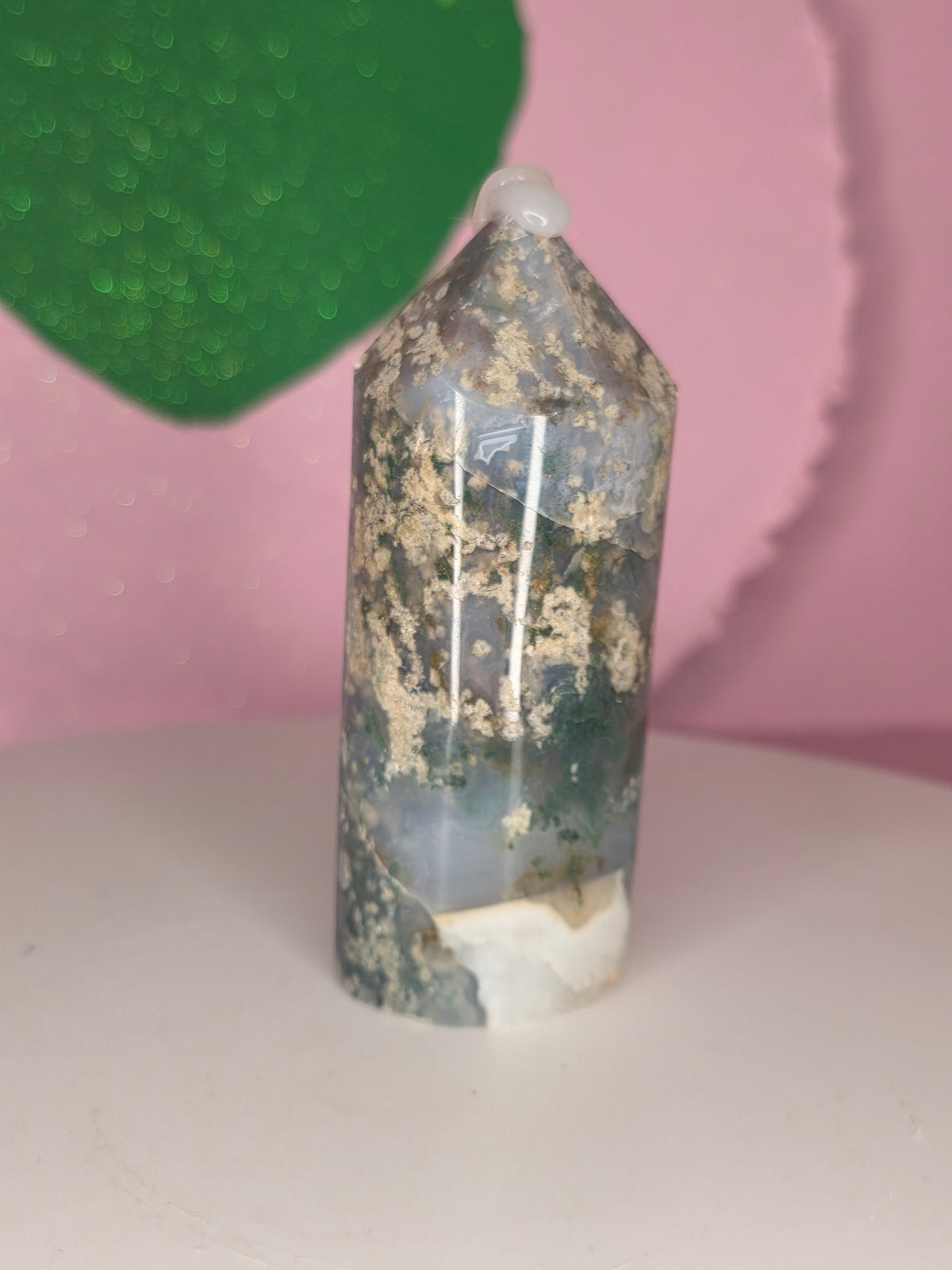 Snowflake Moss Agate Pencil B