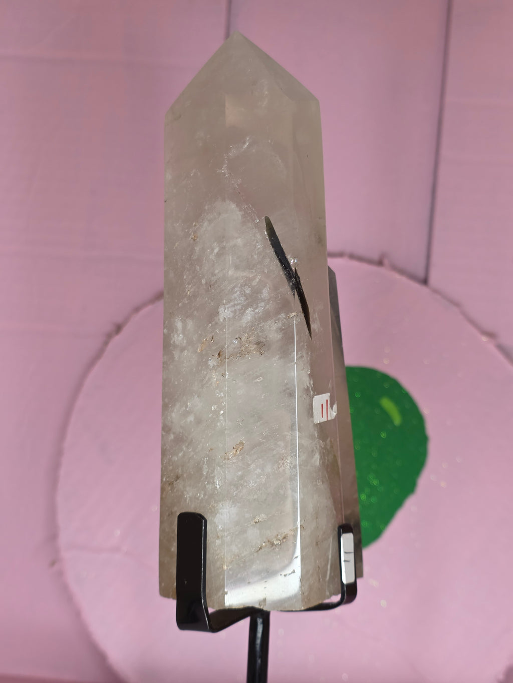Tourmaline in Quartz with Black Rutile A