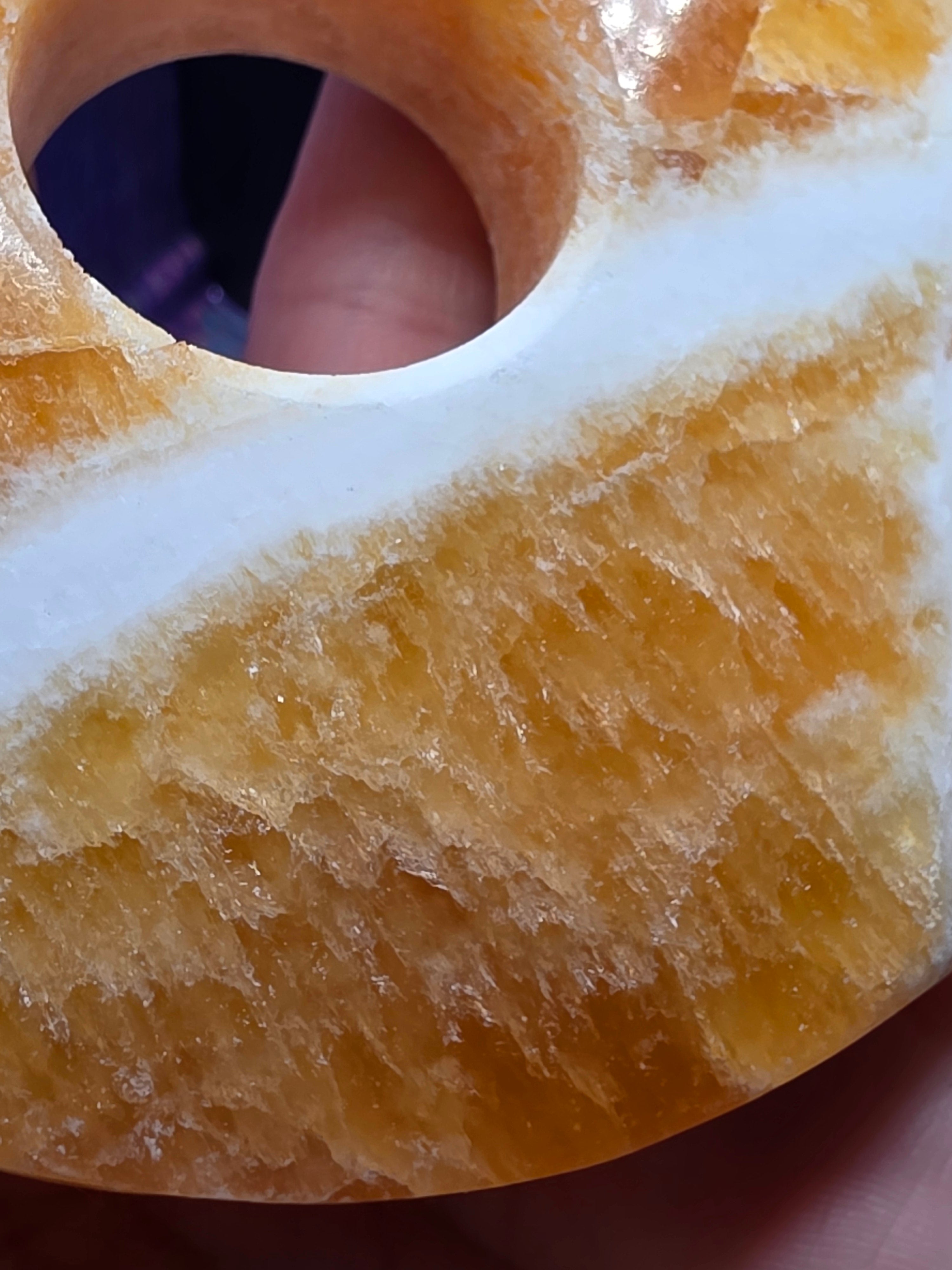 Orange Calcite Donut A