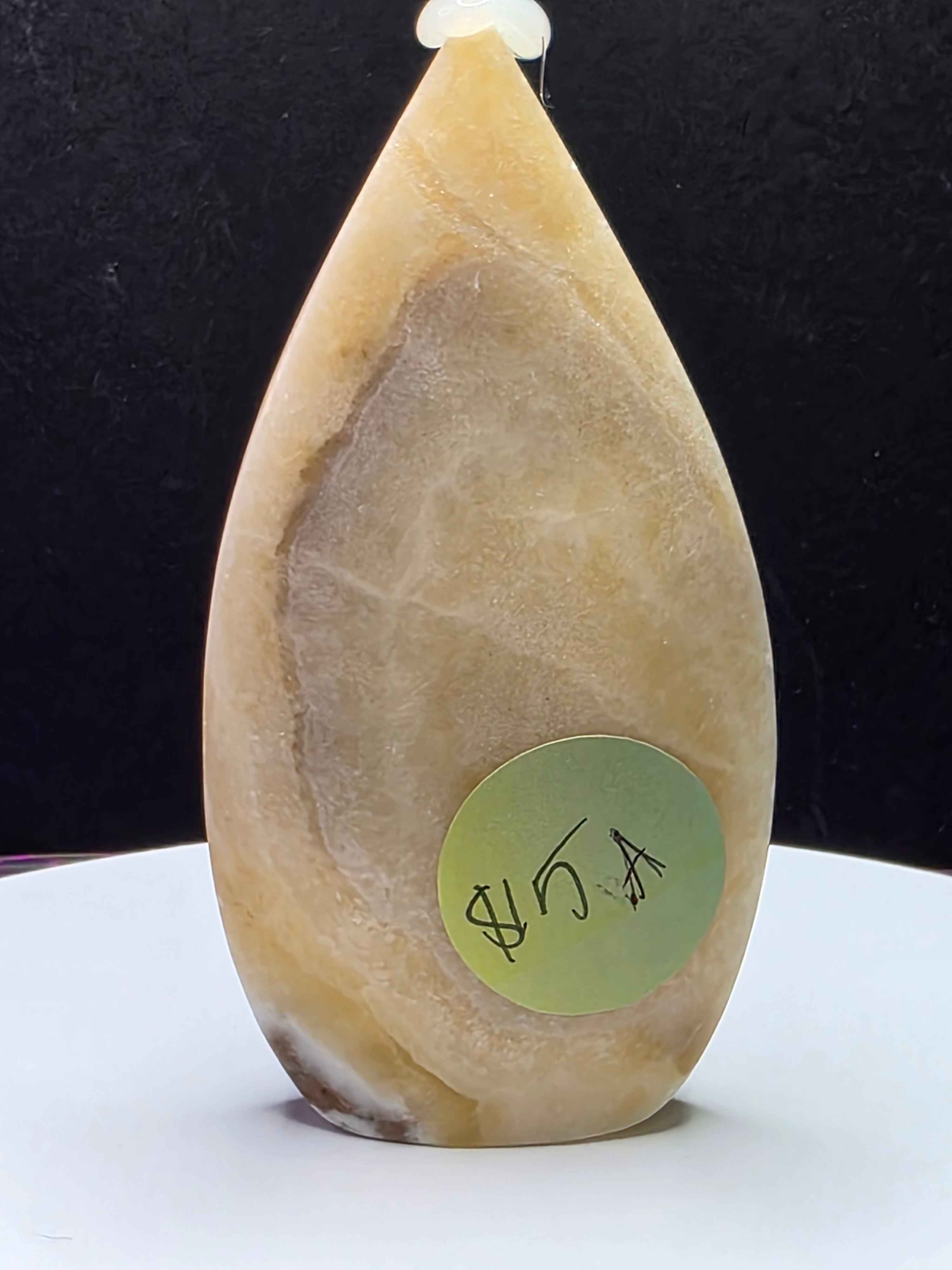 Yellow Calcite Teardrop A