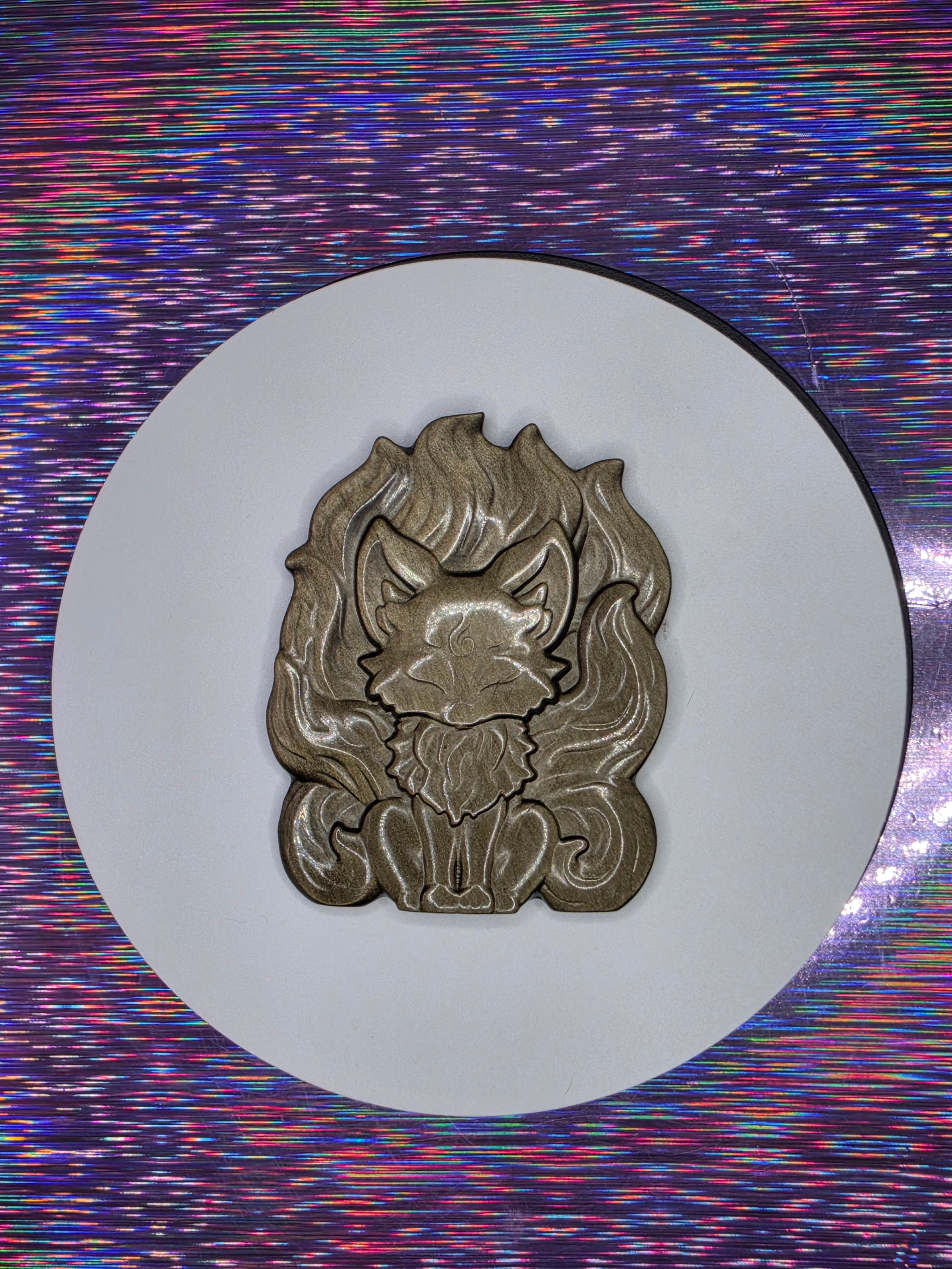 Gold Sheen Obsidian Nine Tail Fox