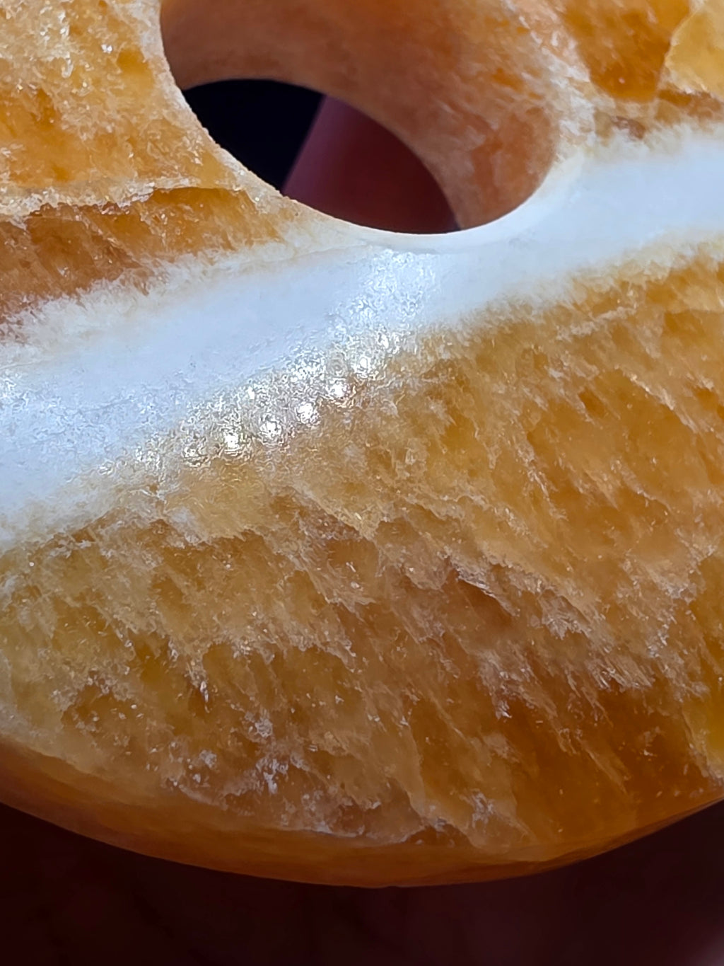 Orange Calcite Donut A