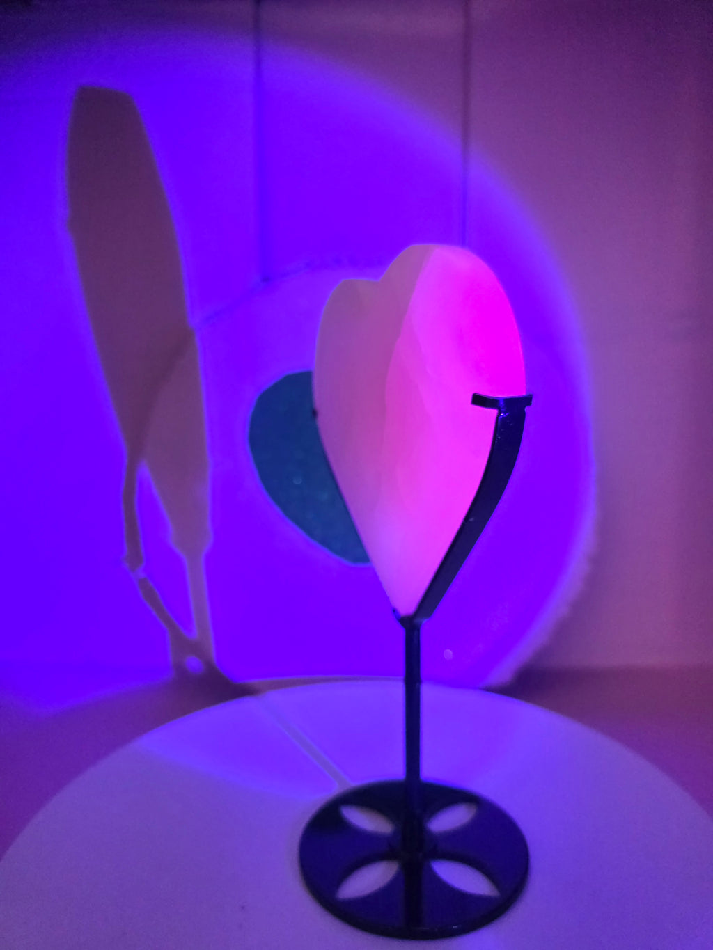 Mangano Calcite Heart on Stand