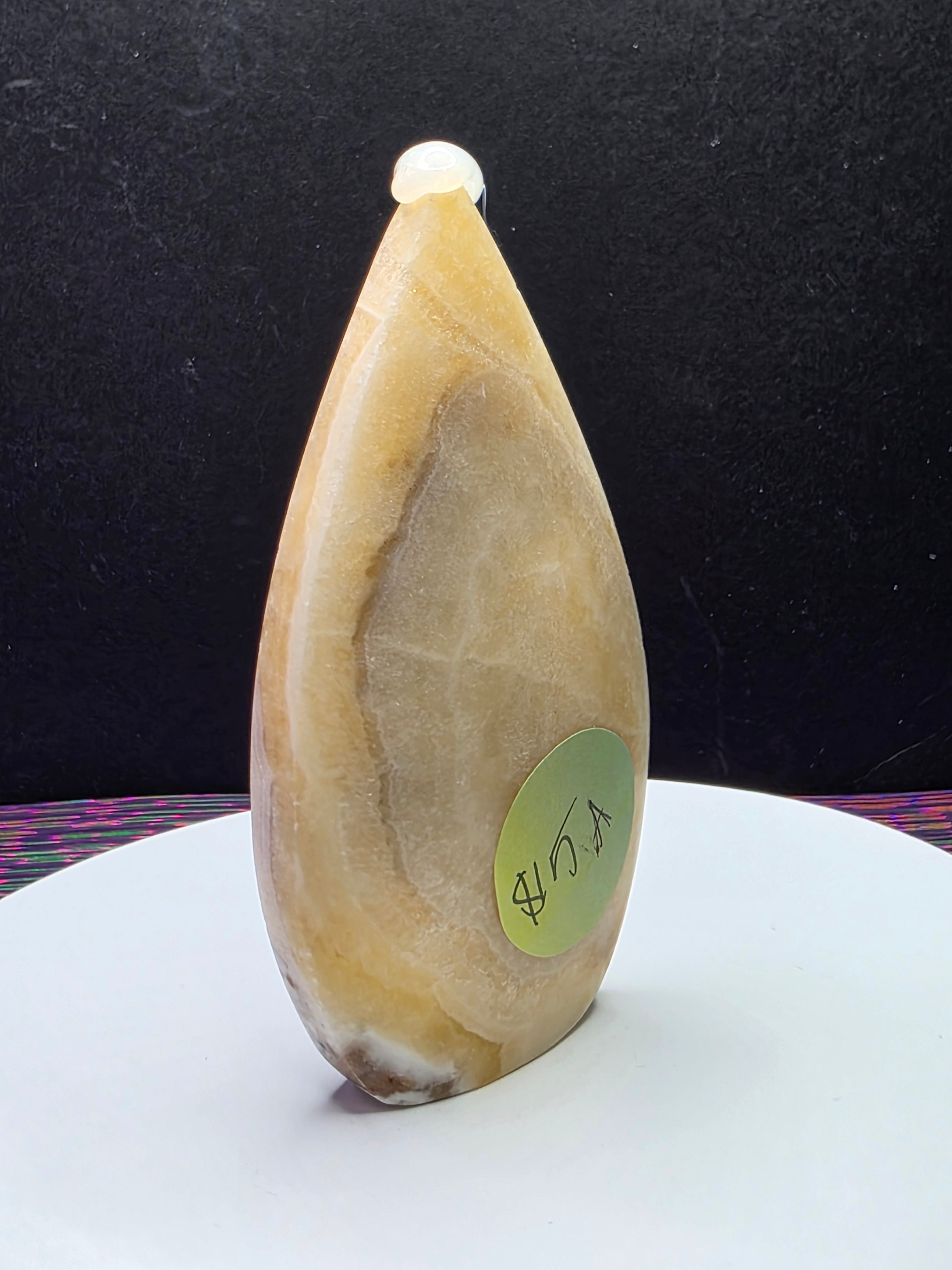 Yellow Calcite Teardrop A