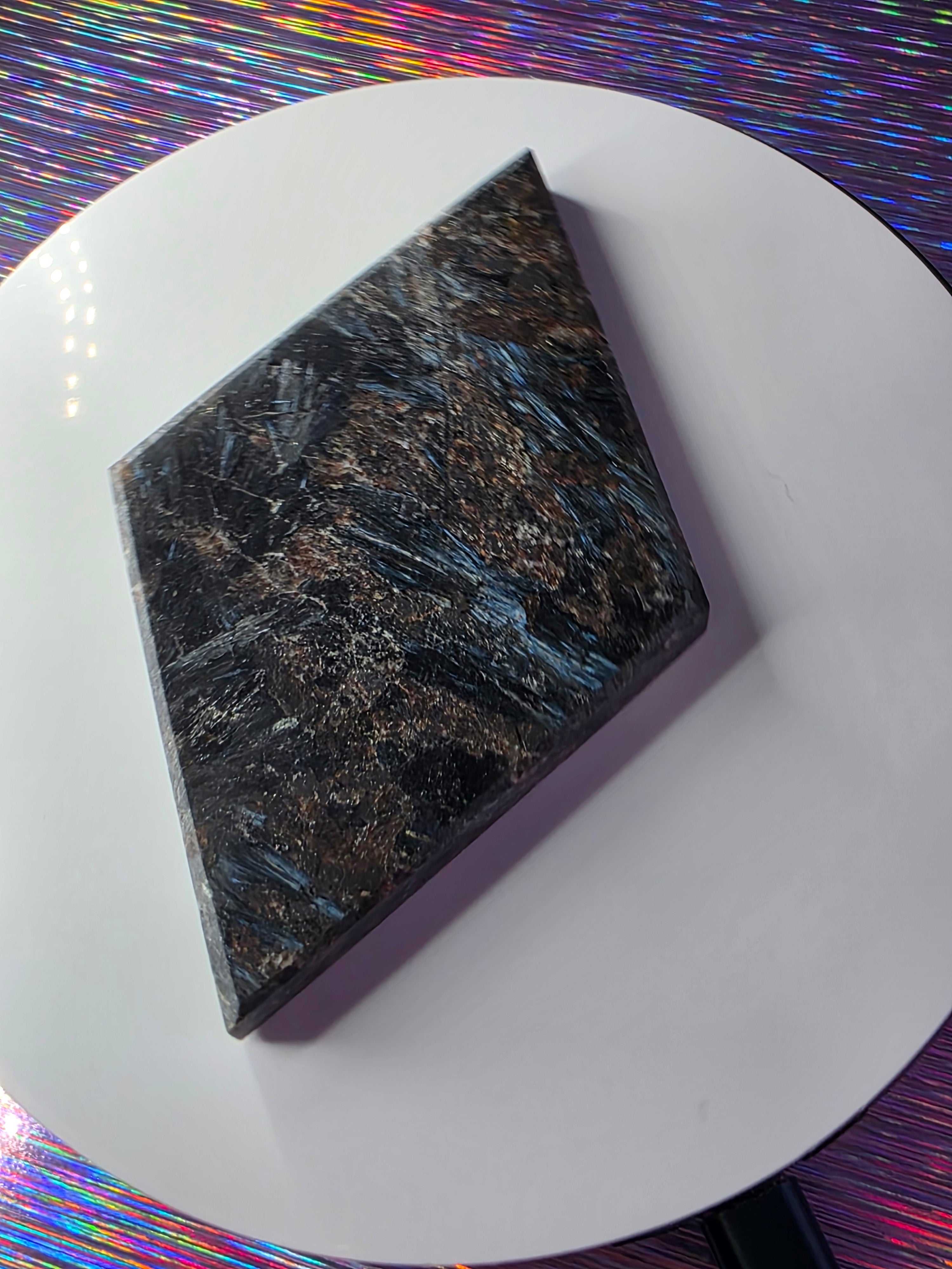 Arfvedsonite with Garnet Diamond B