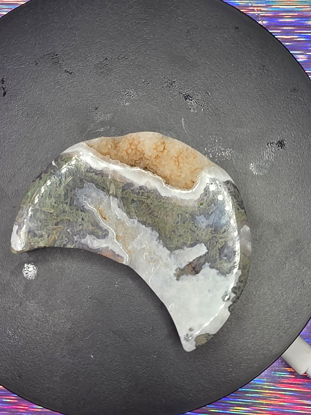 Moss Agate Moon B