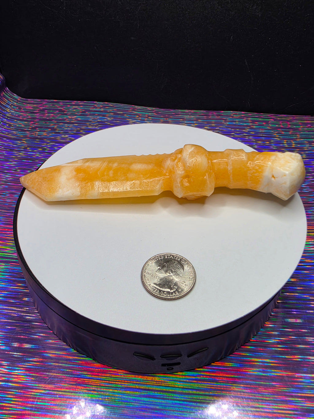 Honey Calcite Knife