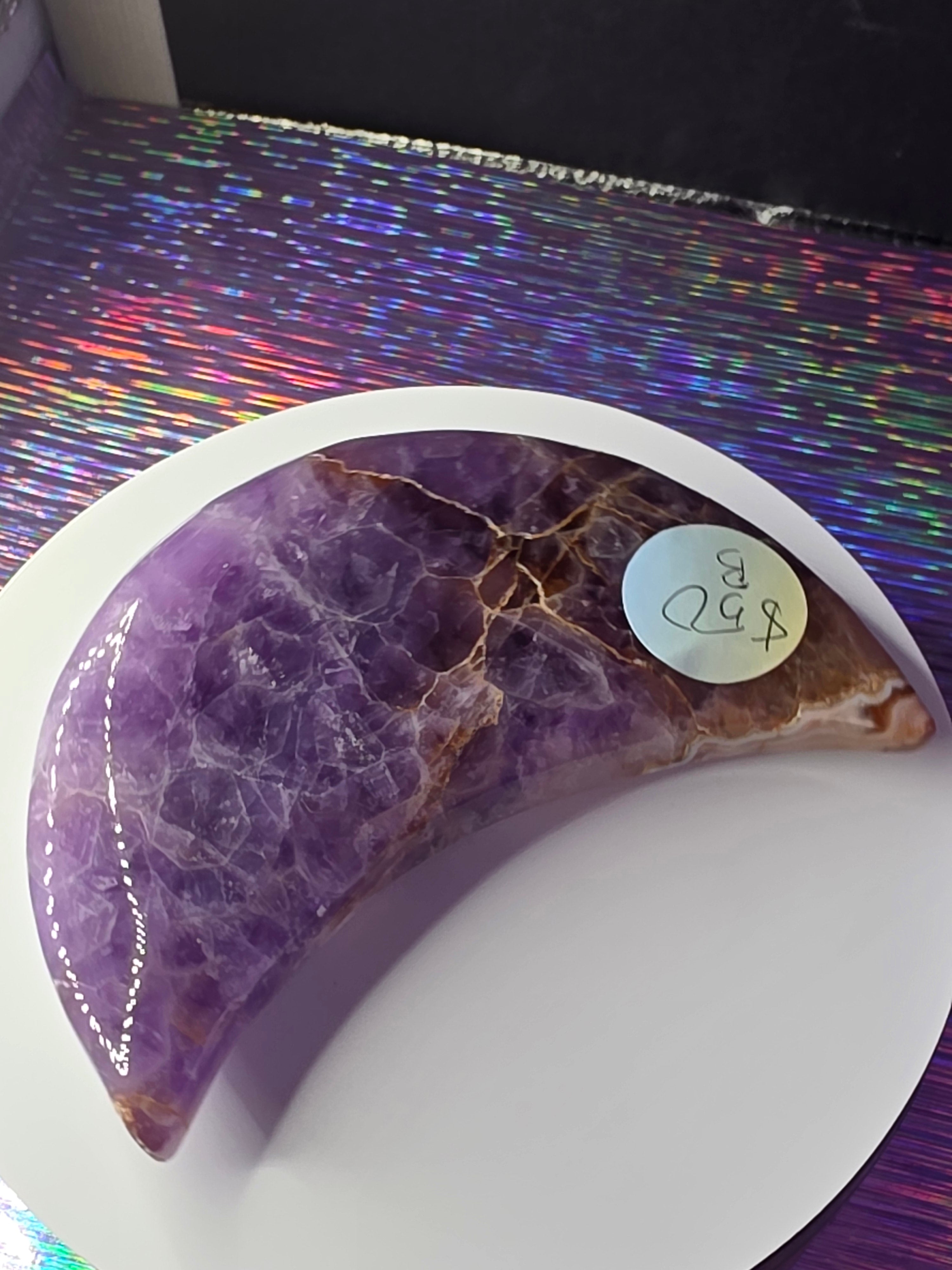 Amethyst with Hematite Inclusions Moon B