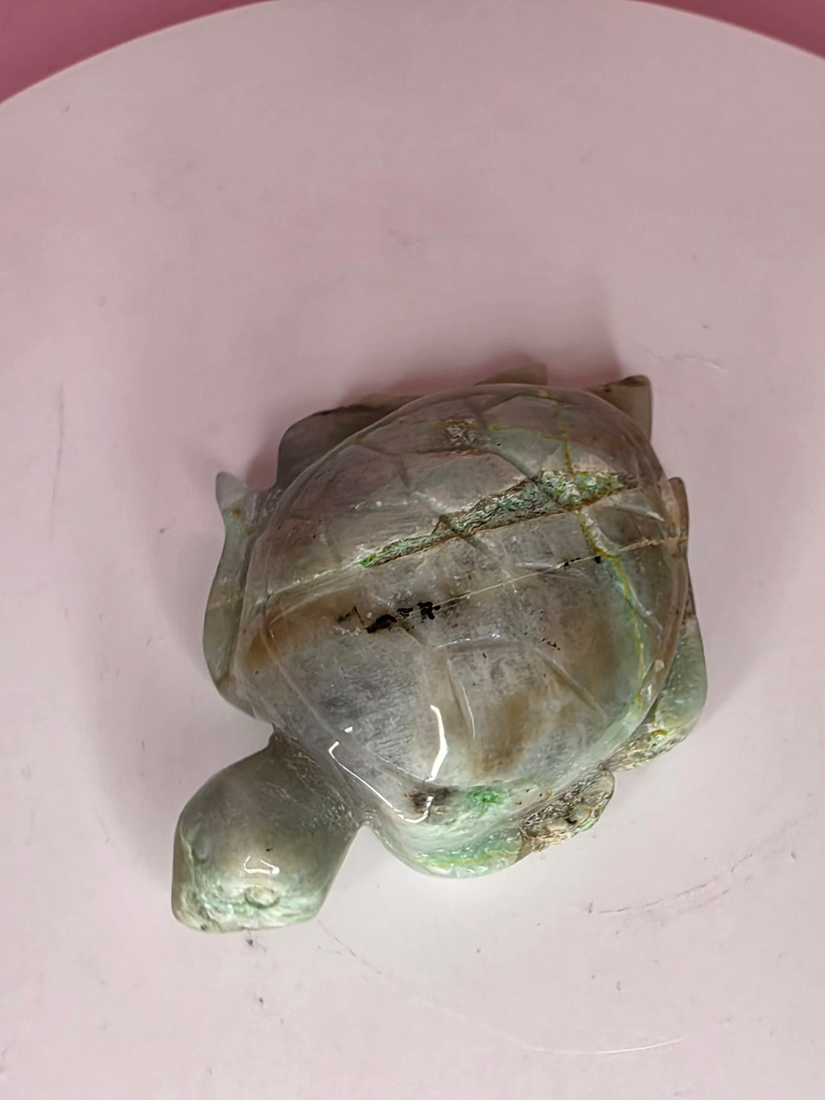 Garnierite Green Moonstone Turtle B