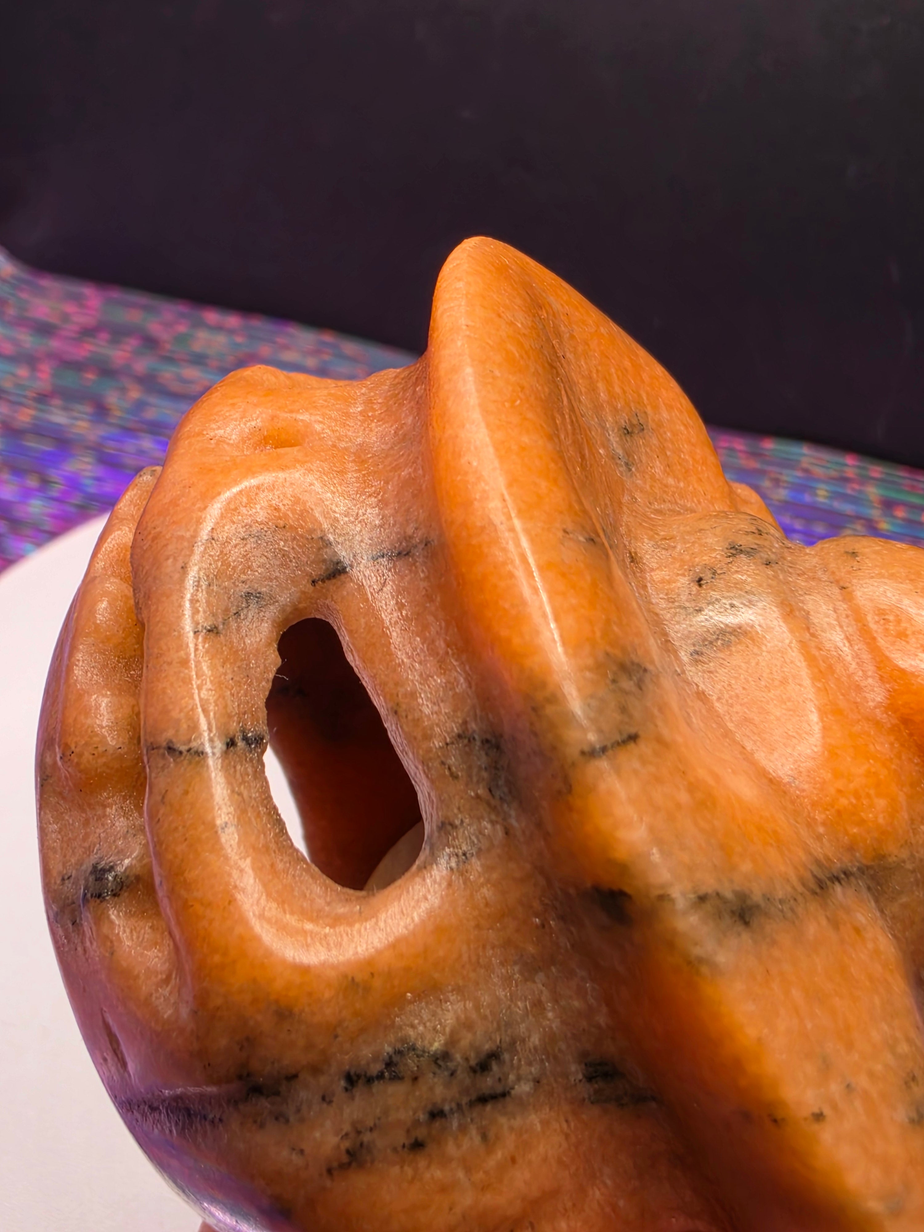 Orange Calcite Jack O Lantern B