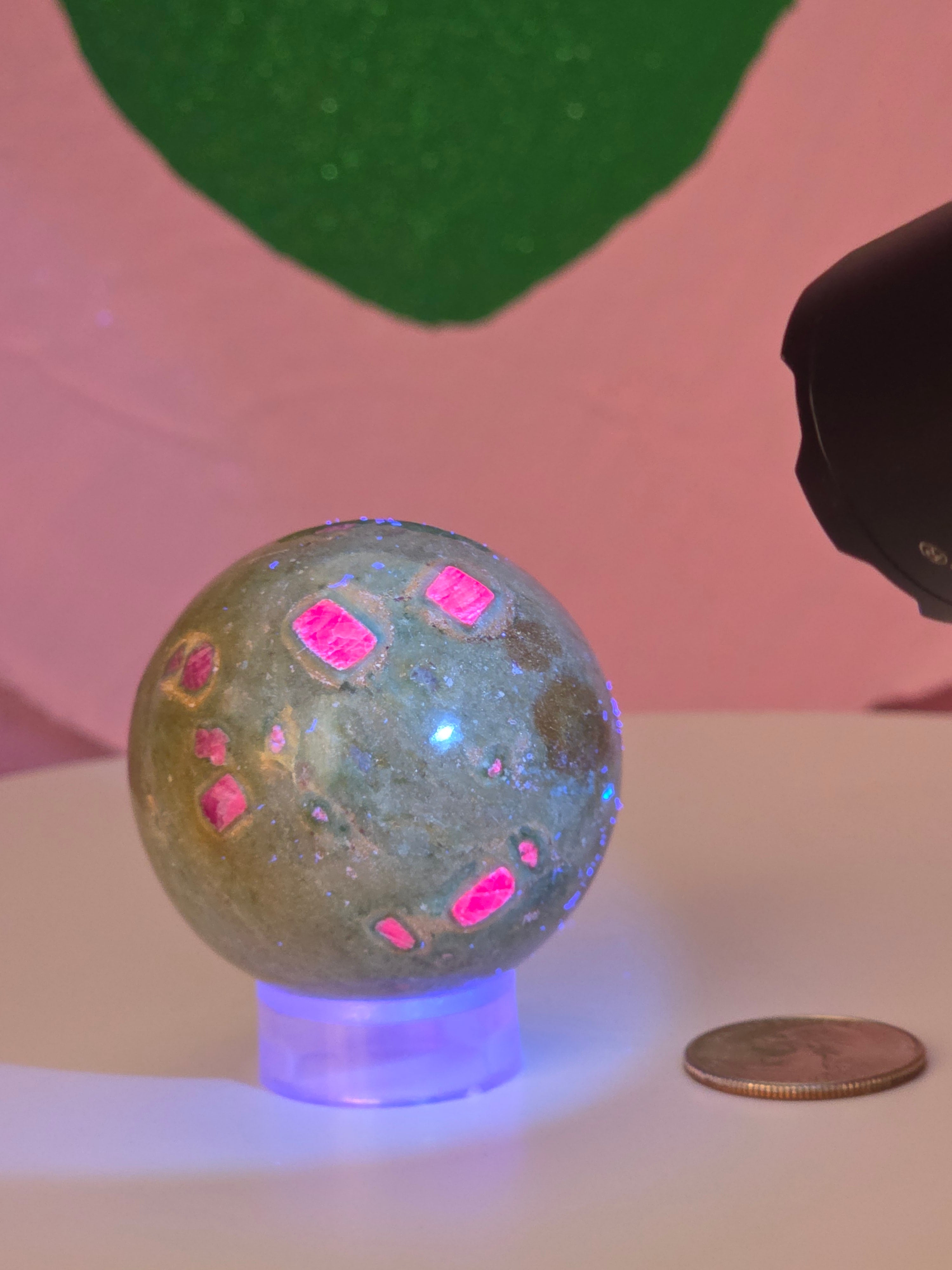 Ruby in Fuchsite Sphere A