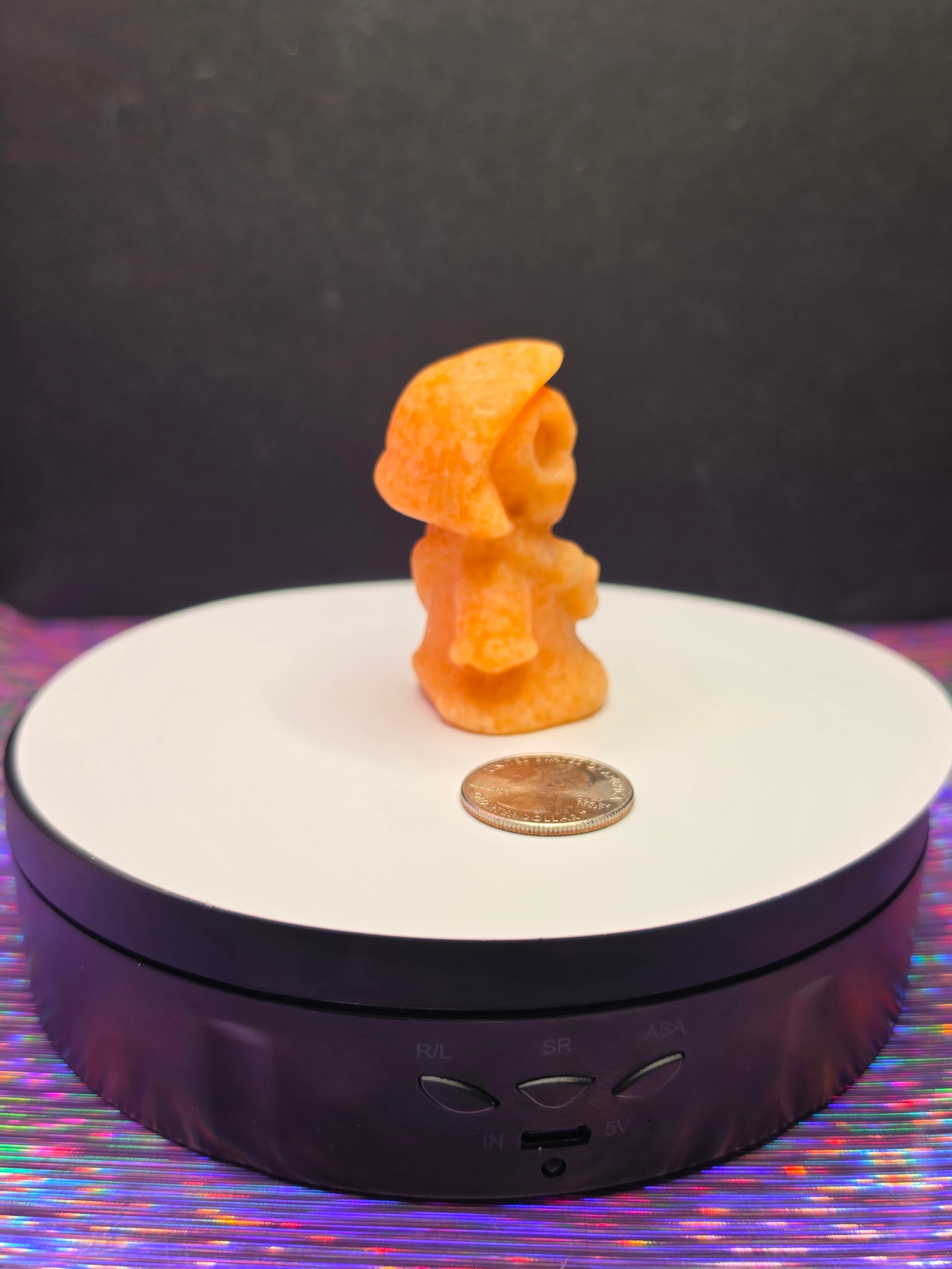 Orange Calcite Mini Grim Reaper C