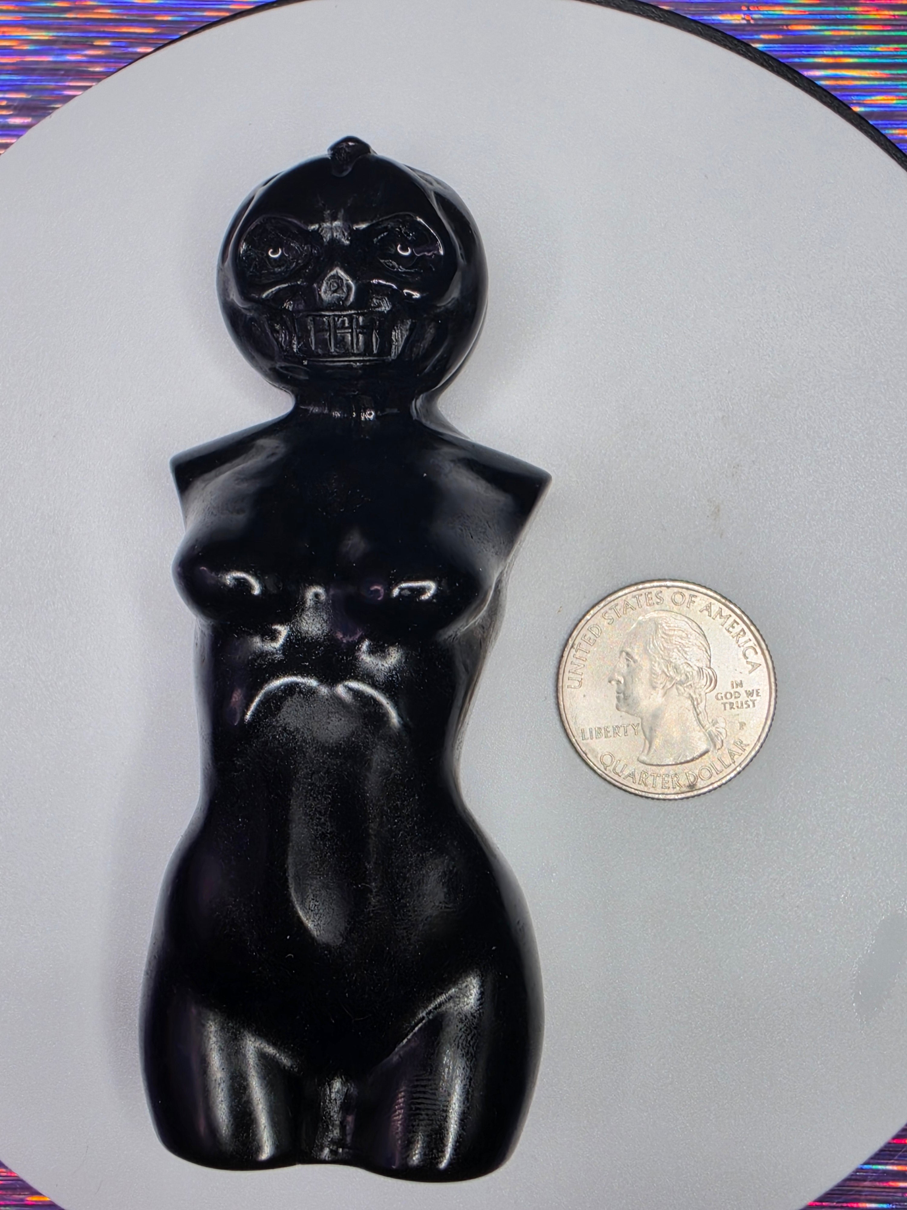 Obsidian Lady Body with Pumpkin Head