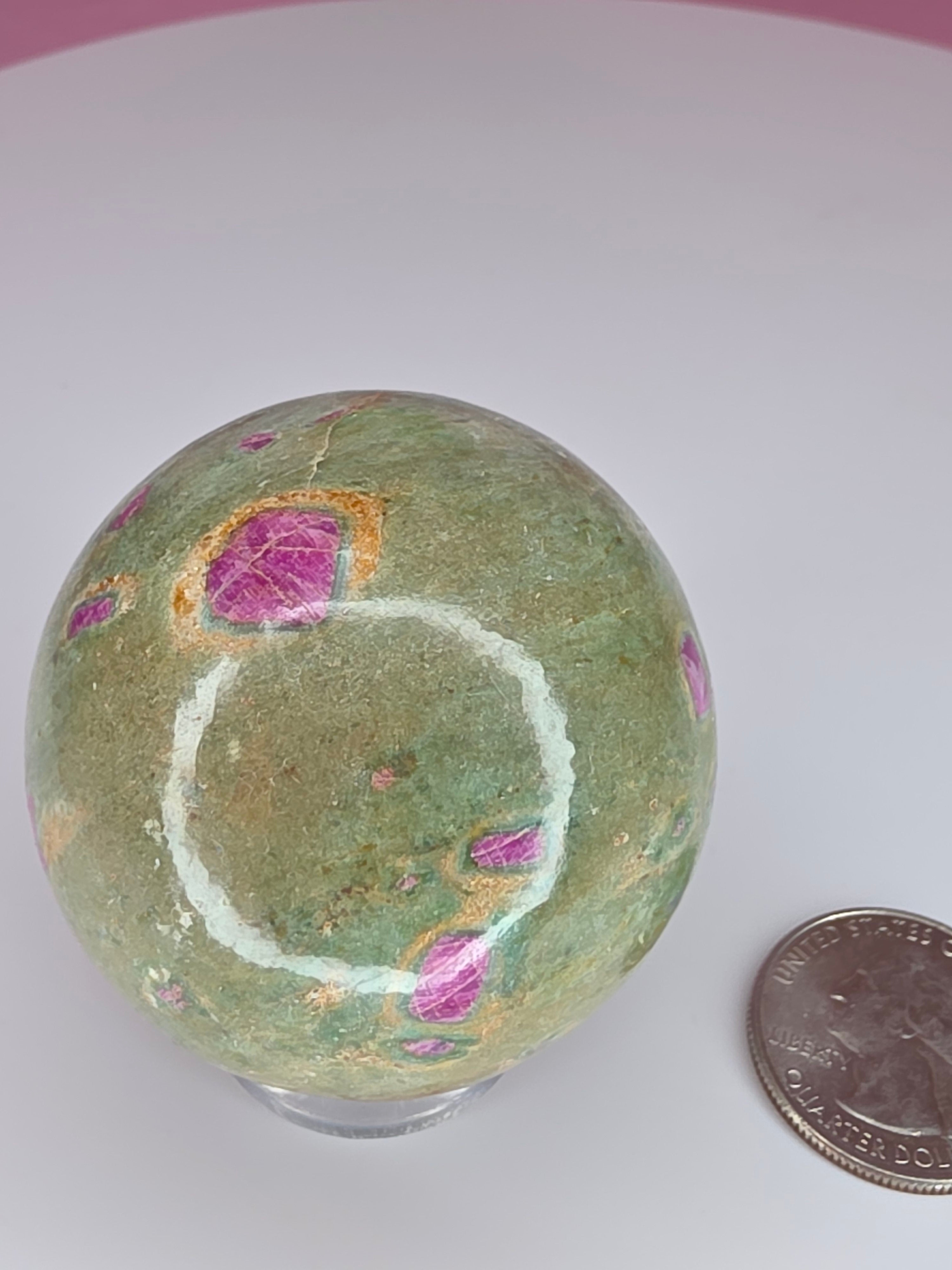 Ruby in Fuchsite Sphere A