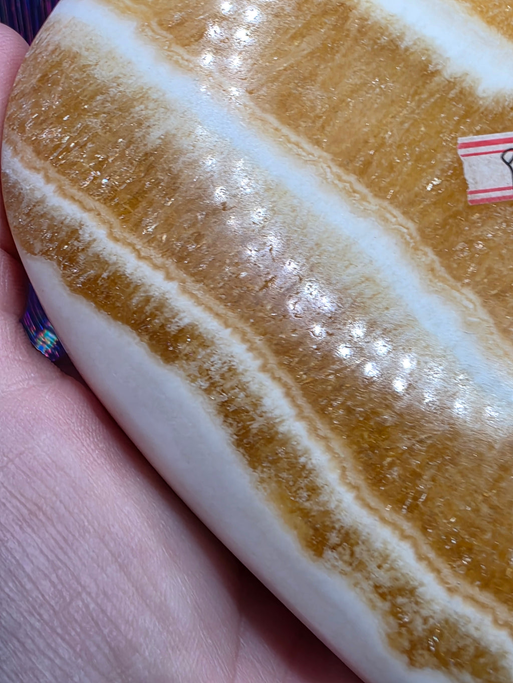 Orange Calcite Heart A