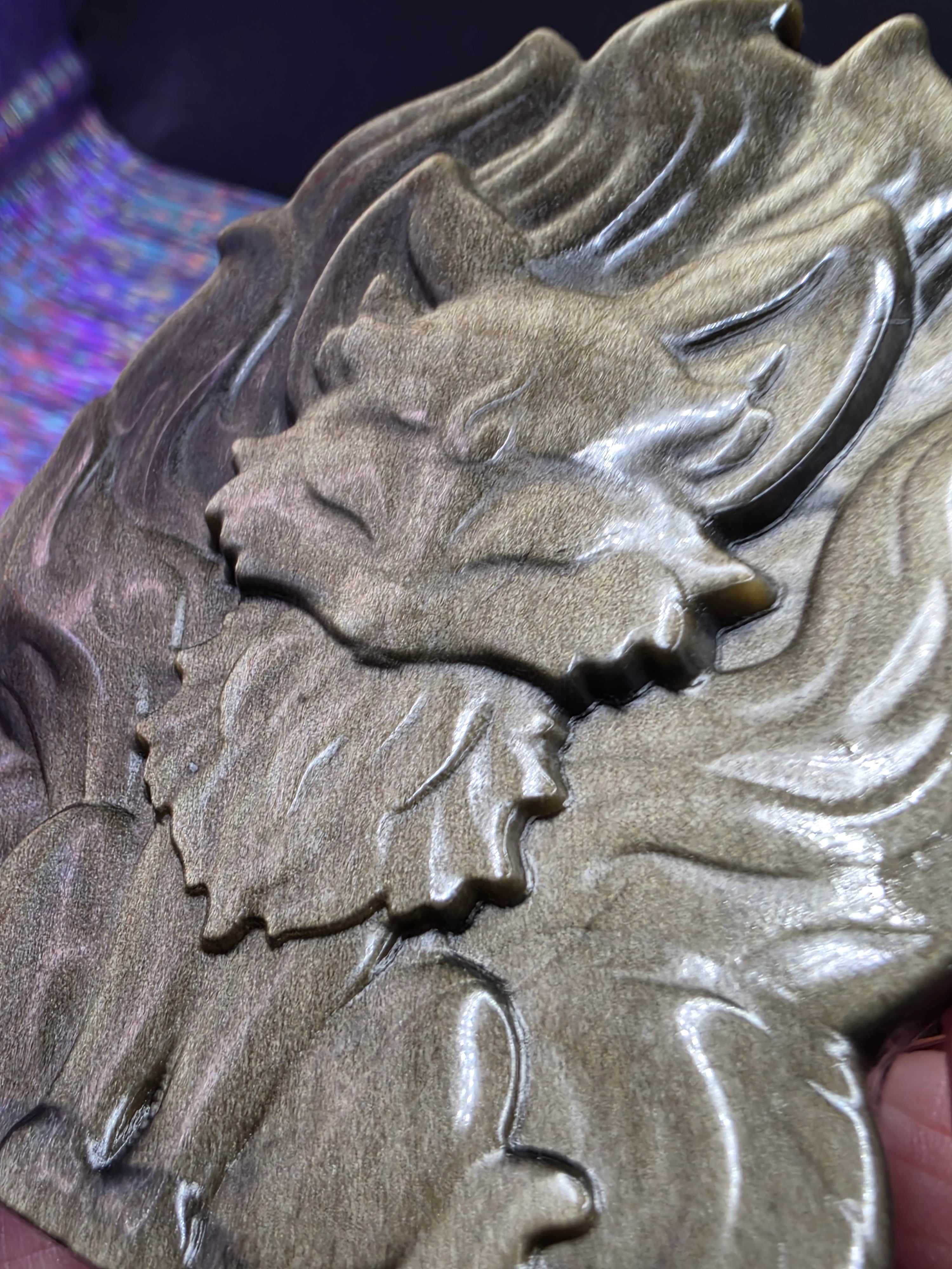 Gold Sheen Obsidian Nine Tail Fox
