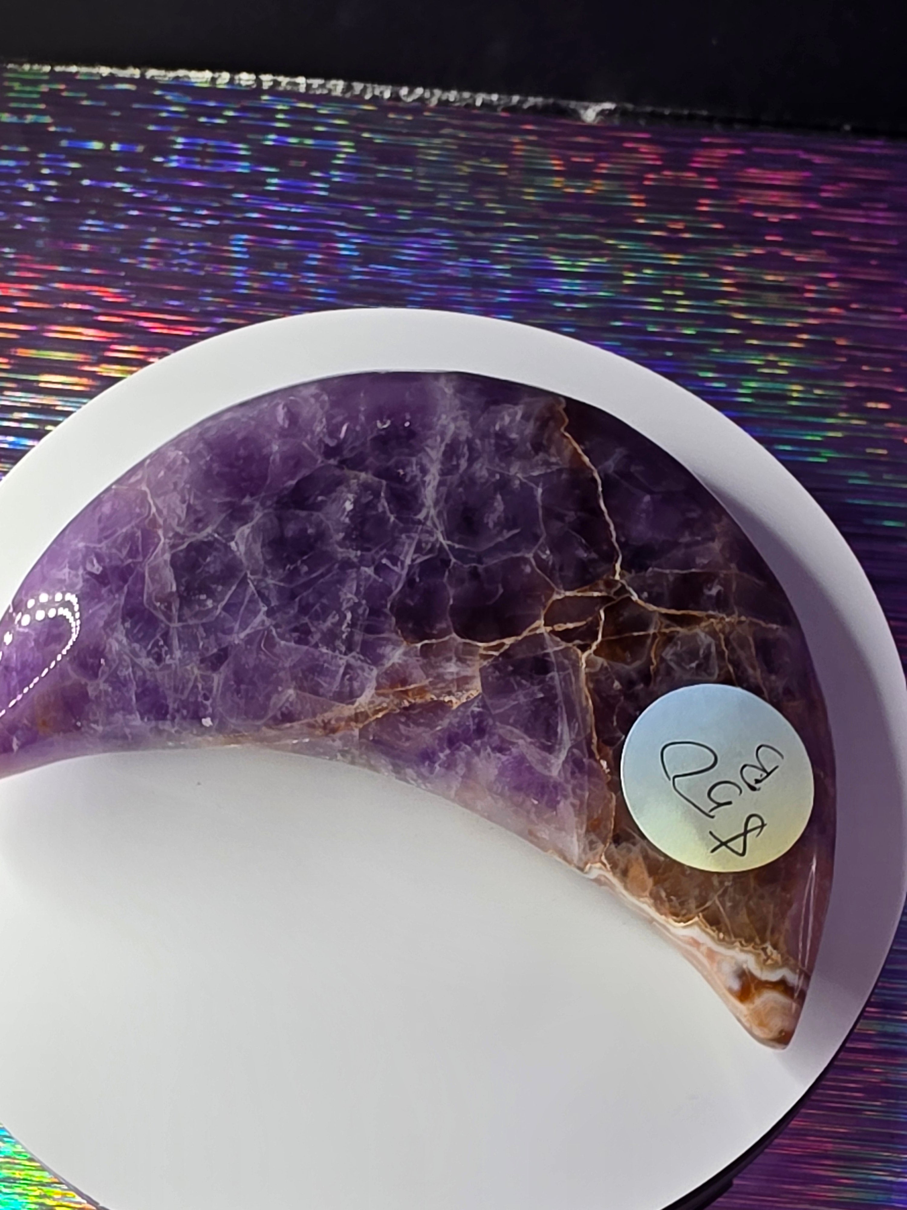 Amethyst with Hematite Inclusions Moon B