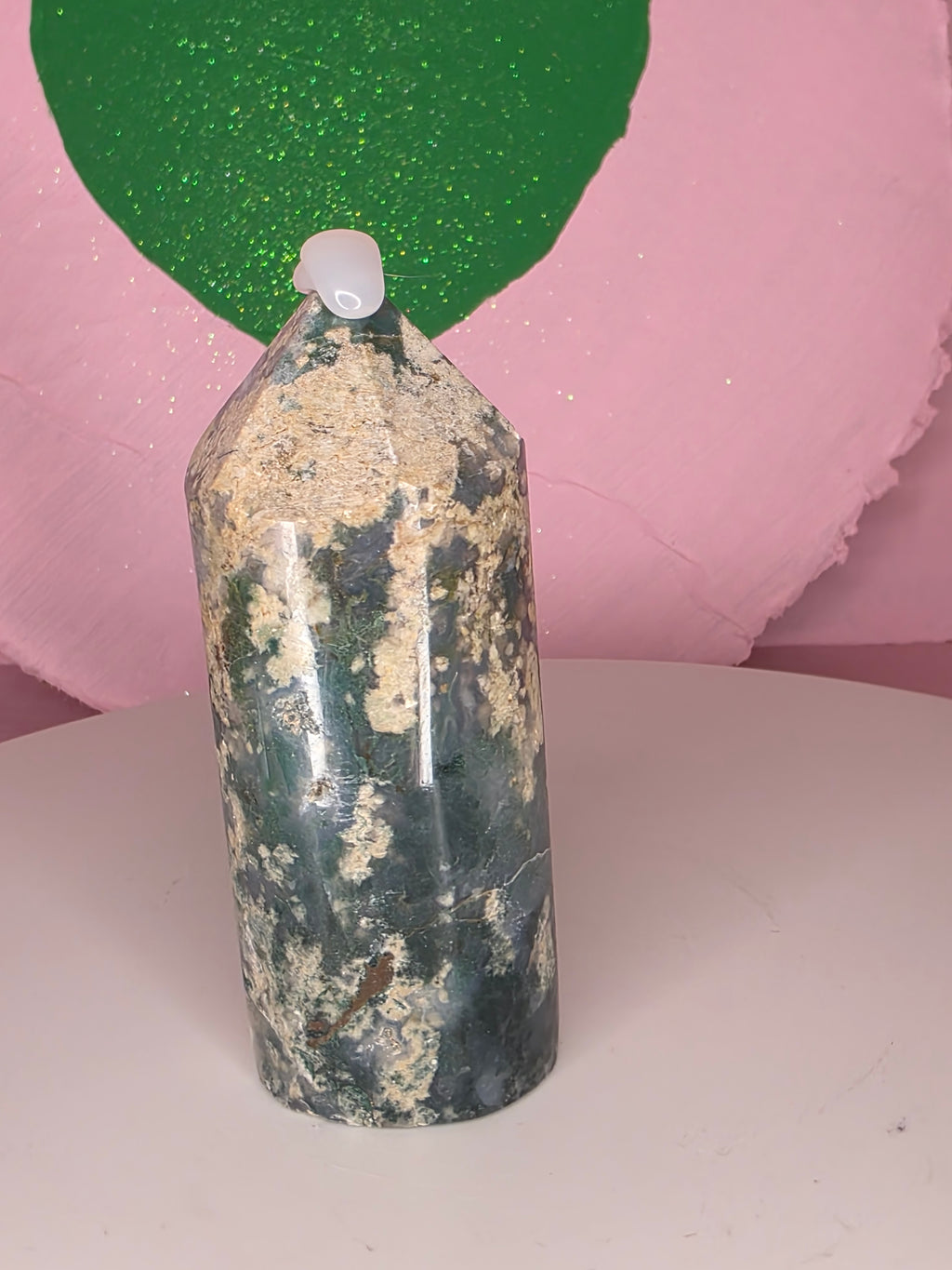 Snowflake Moss Agate Pencil B