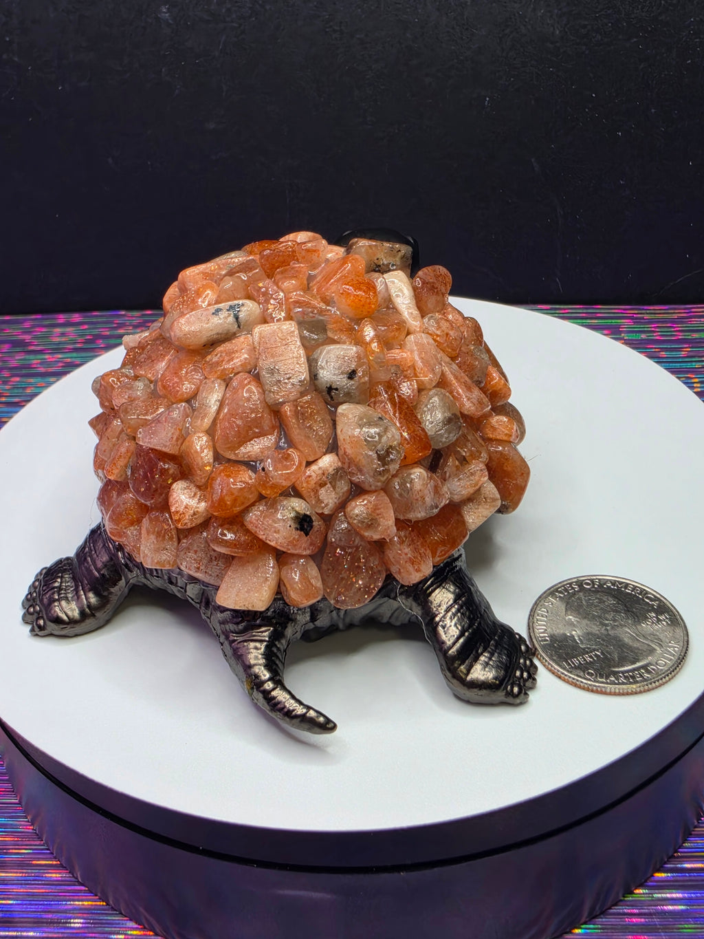 Turtle with Sunstone Chips B