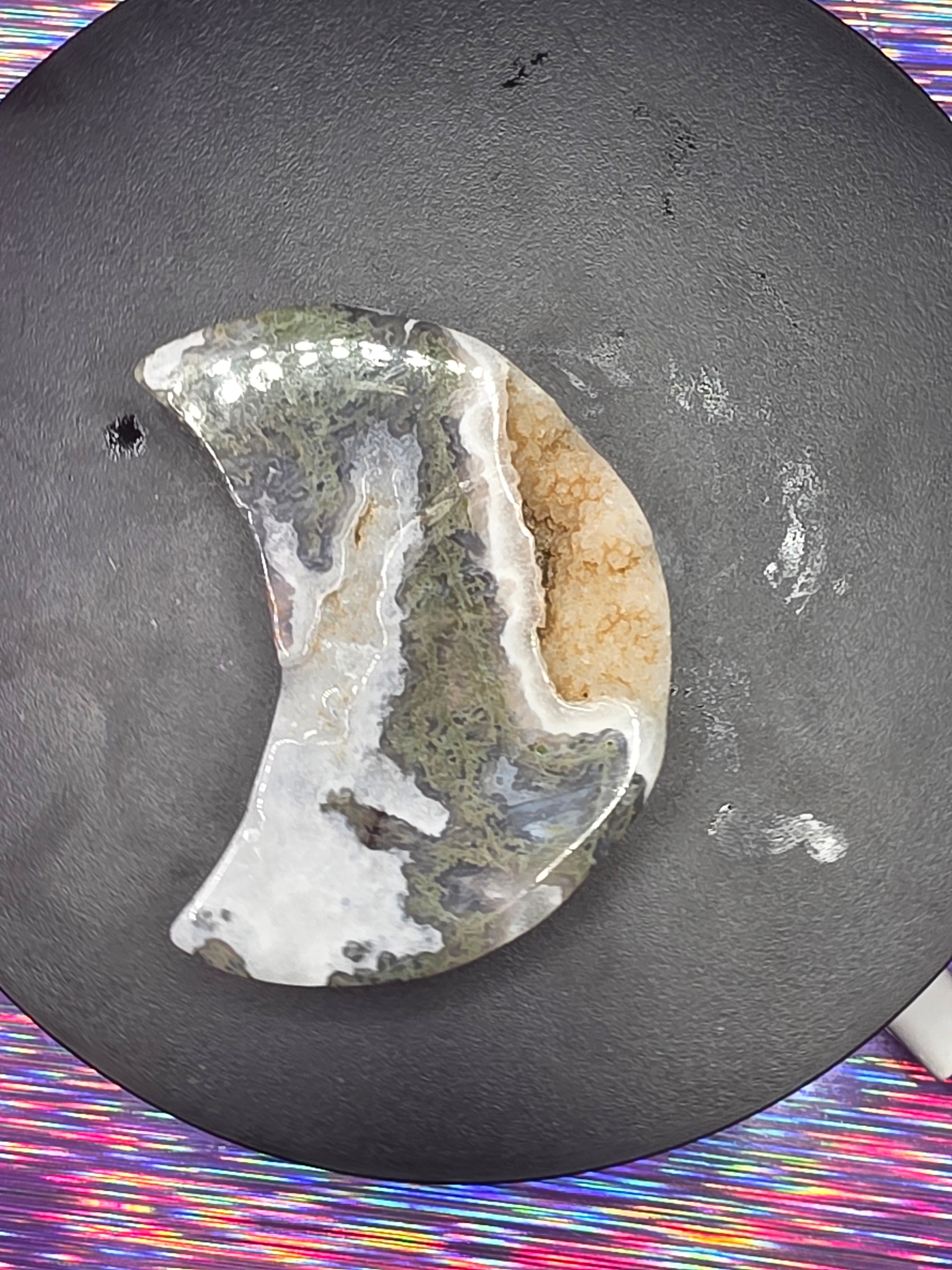 Moss Agate Moon B