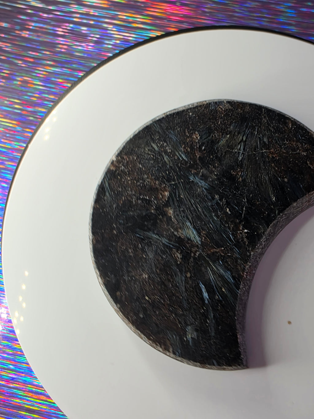 Arfvedsonite with Garnet Moon A