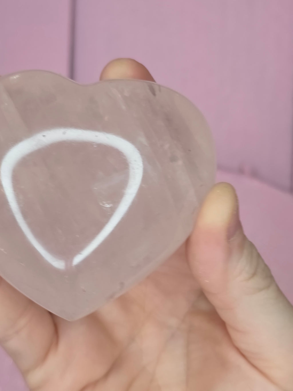 Rose Quartz Puffy Heart A