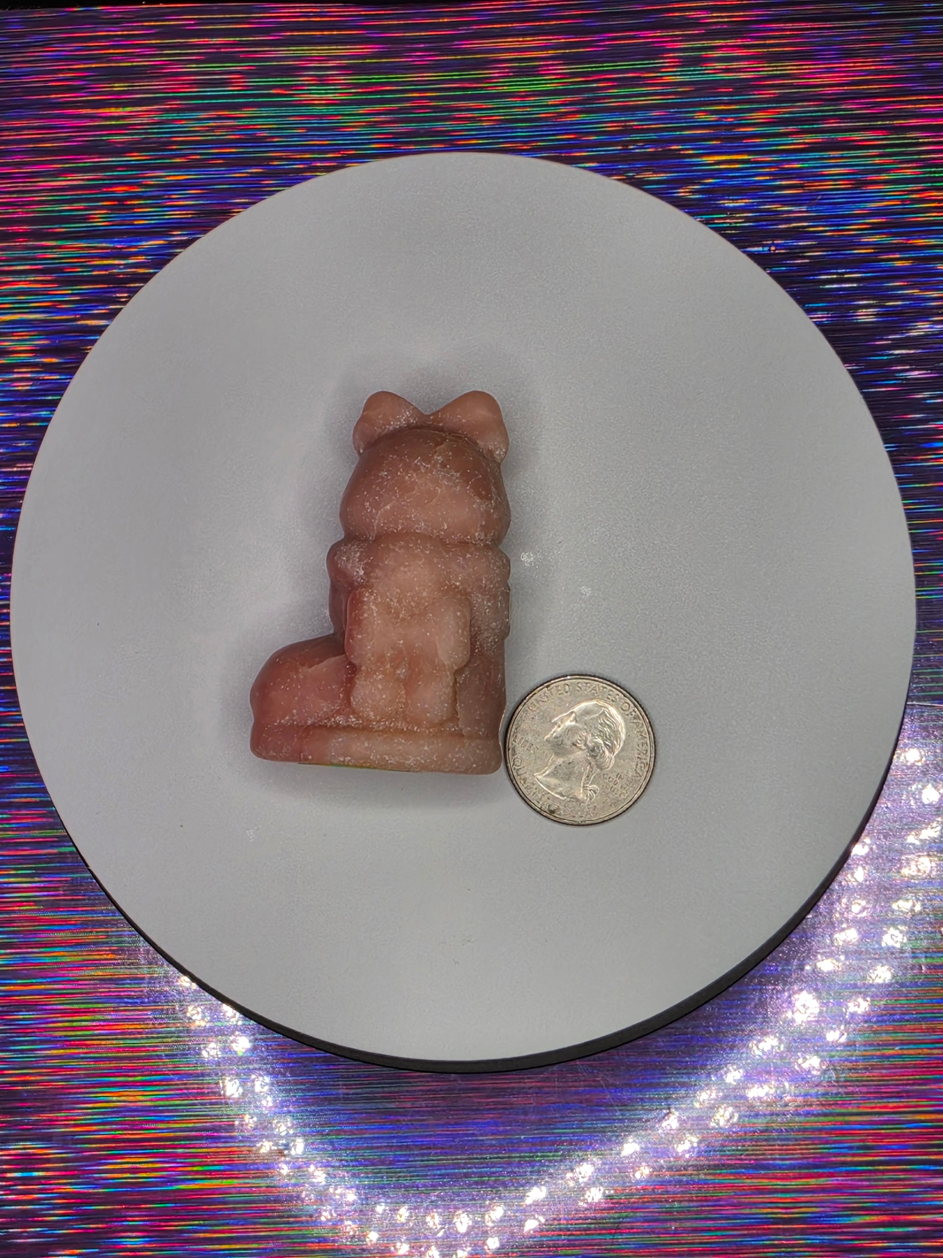 Pink Opal Reindeer in Stocking B