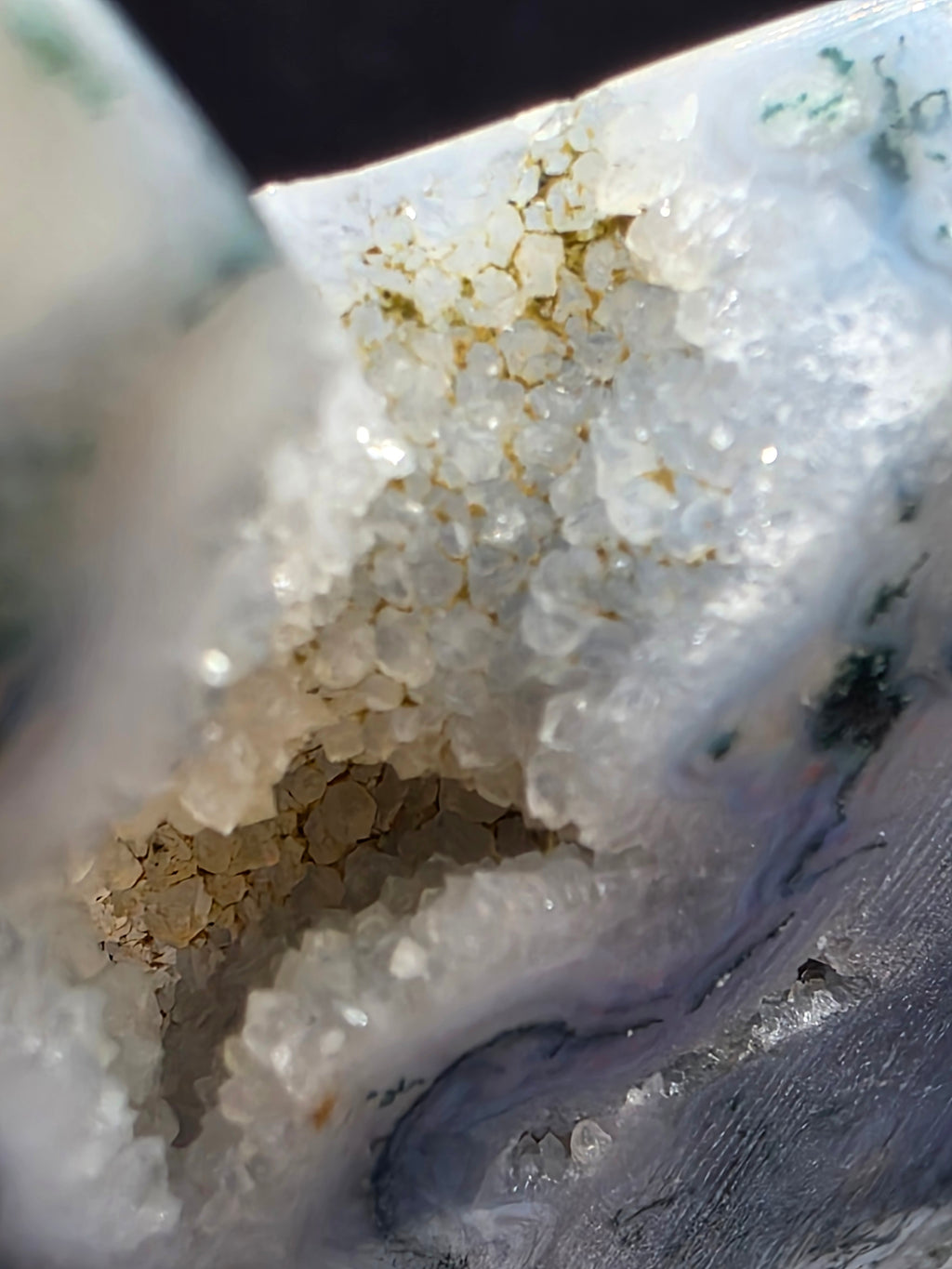 Snowflake Moss Agate Heart A