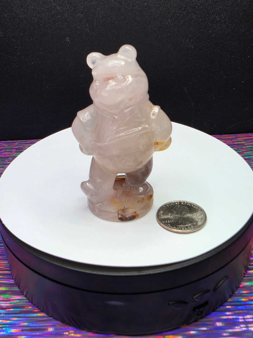 Clear Quartz Pooh Bear A