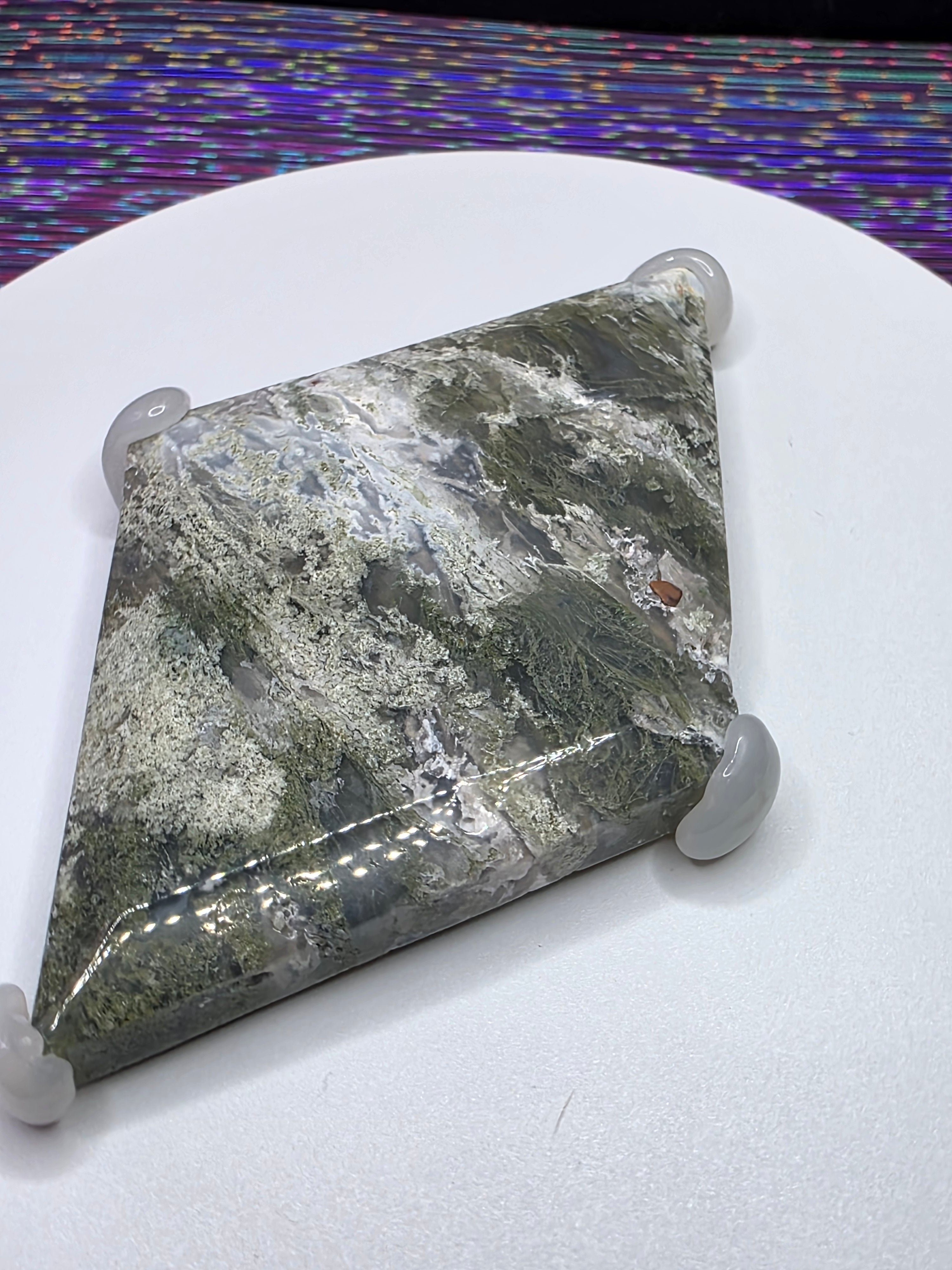 Moss Agate Diamond J