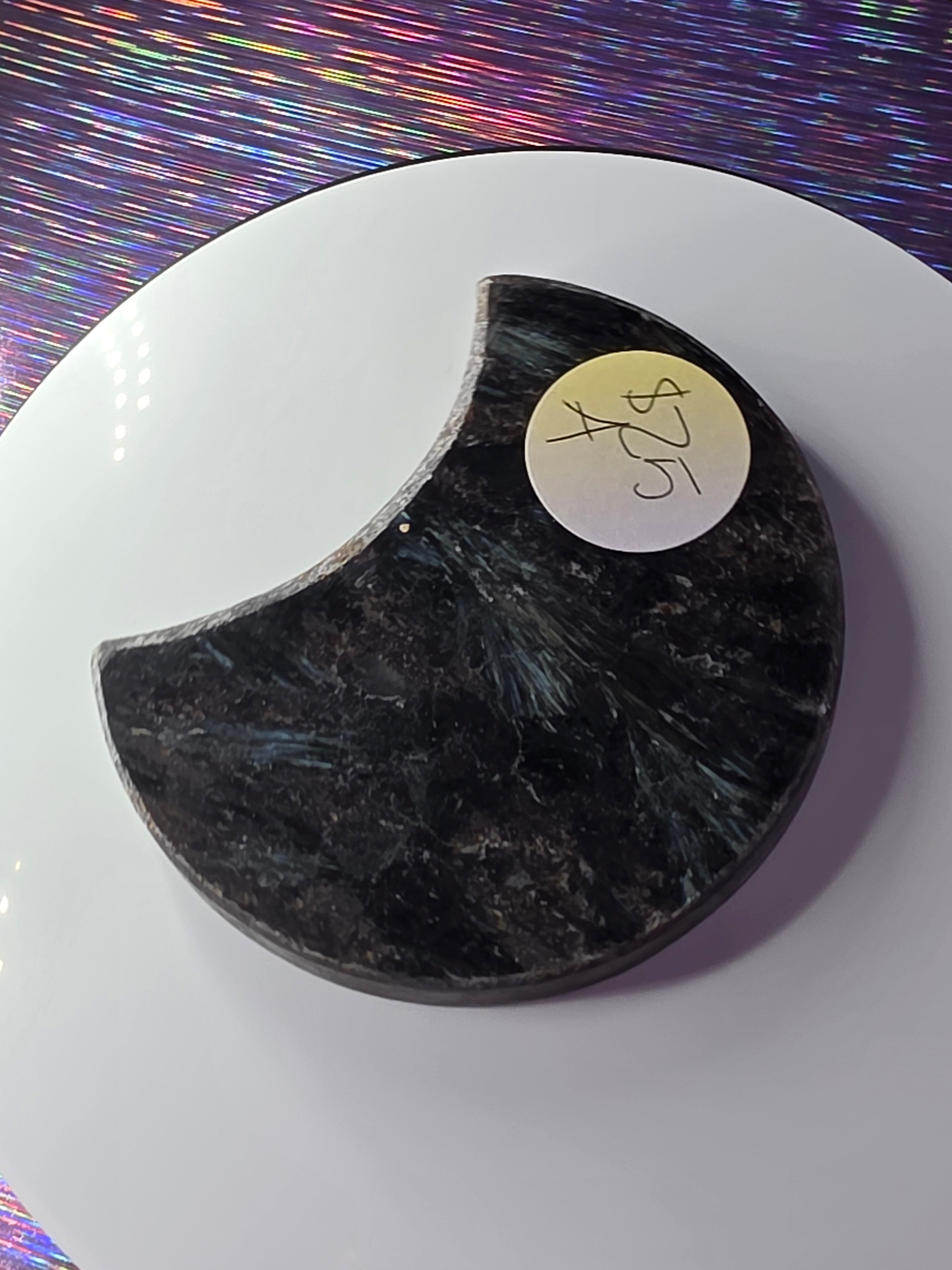 Arfvedsonite with Garnet Moon A
