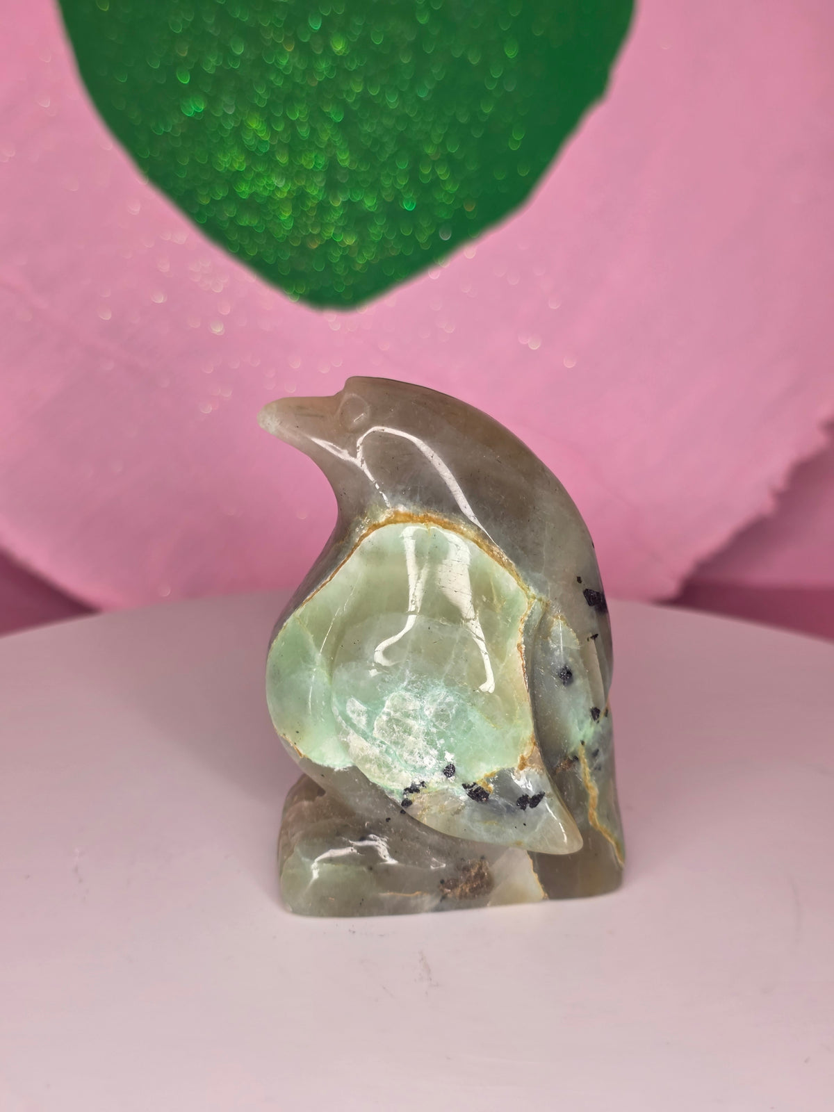 Garnierite Green Moonstone Penguin A
