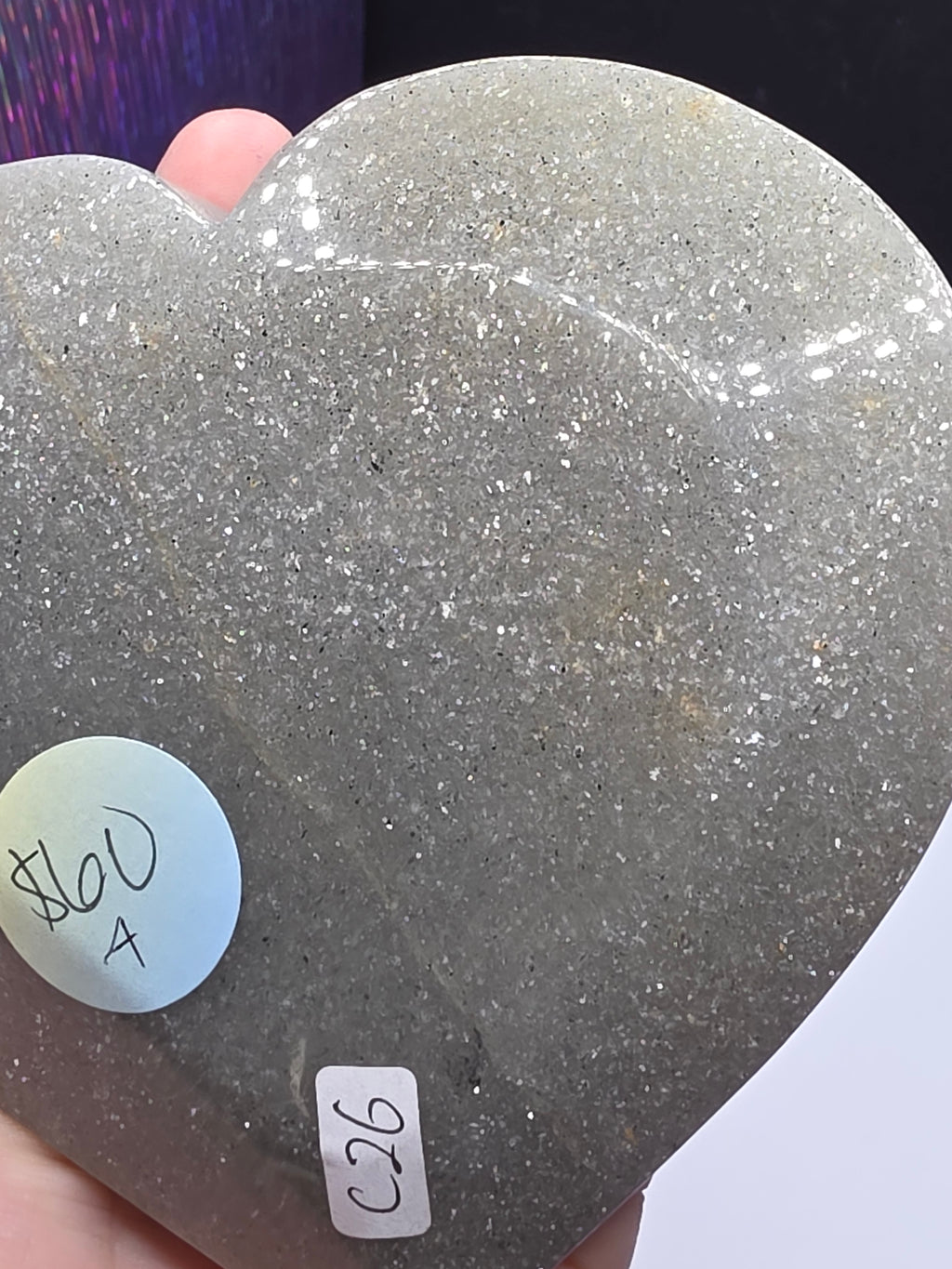 Sage Mica Heart A
