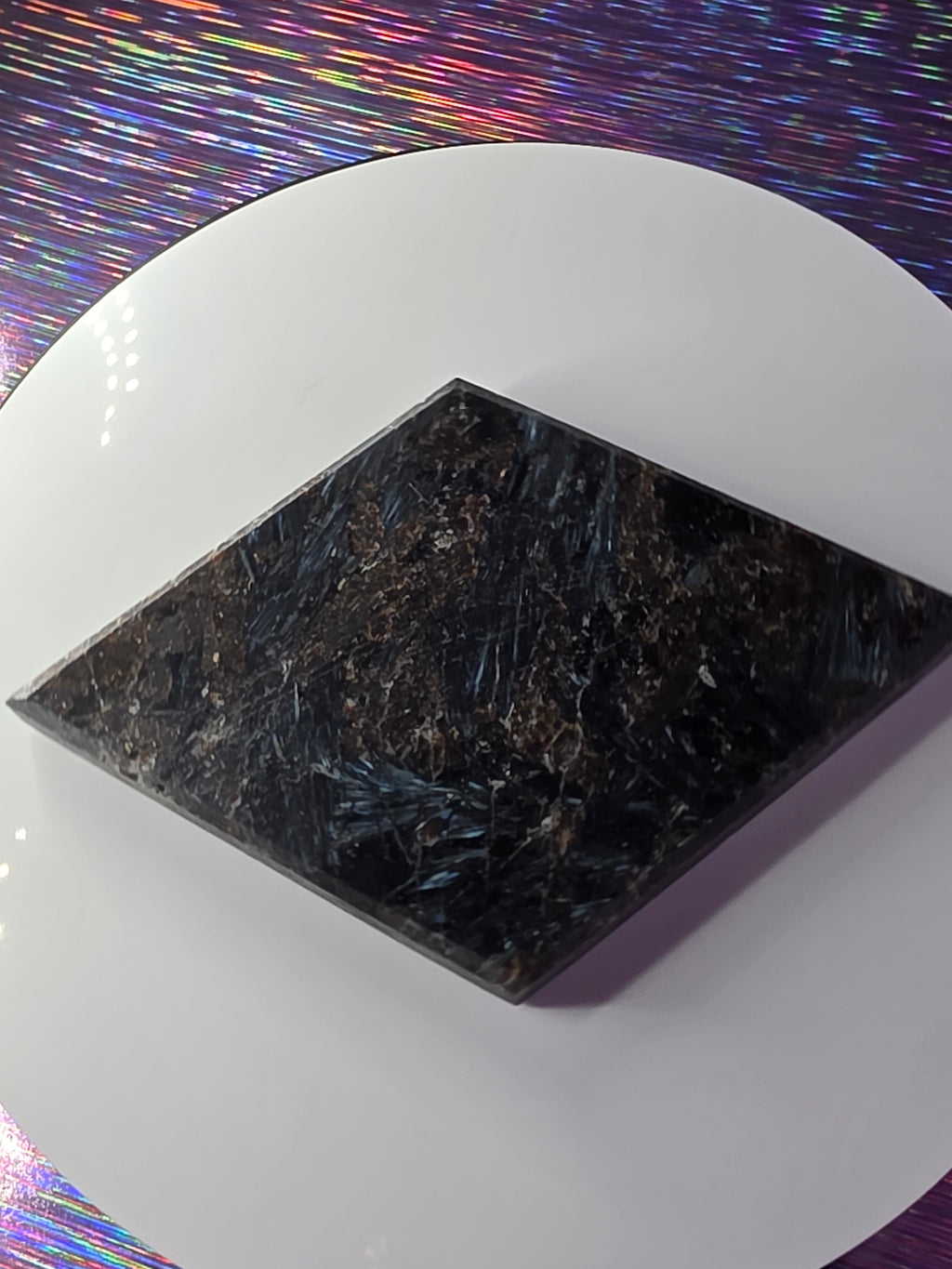 Arfvedsonite with Garnet Diamond B