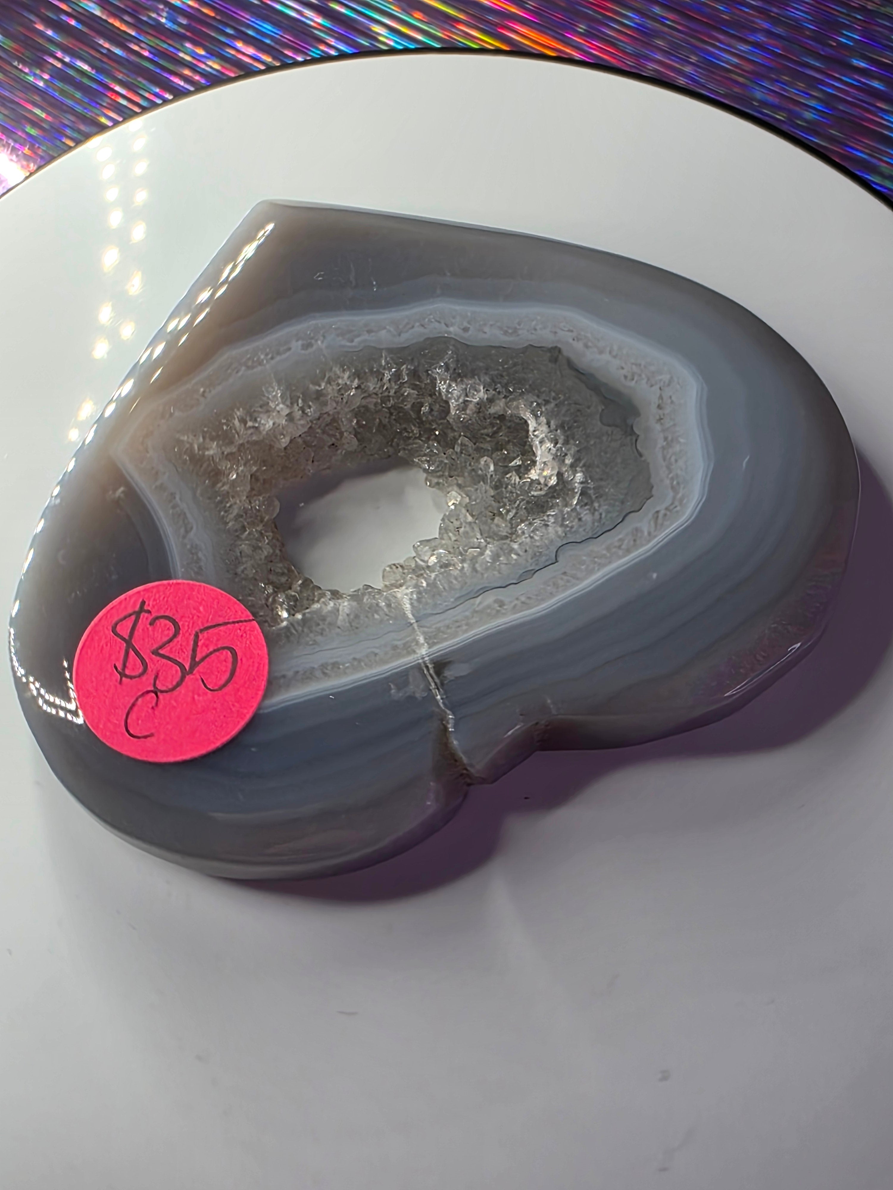 Druzy Agate Heart C