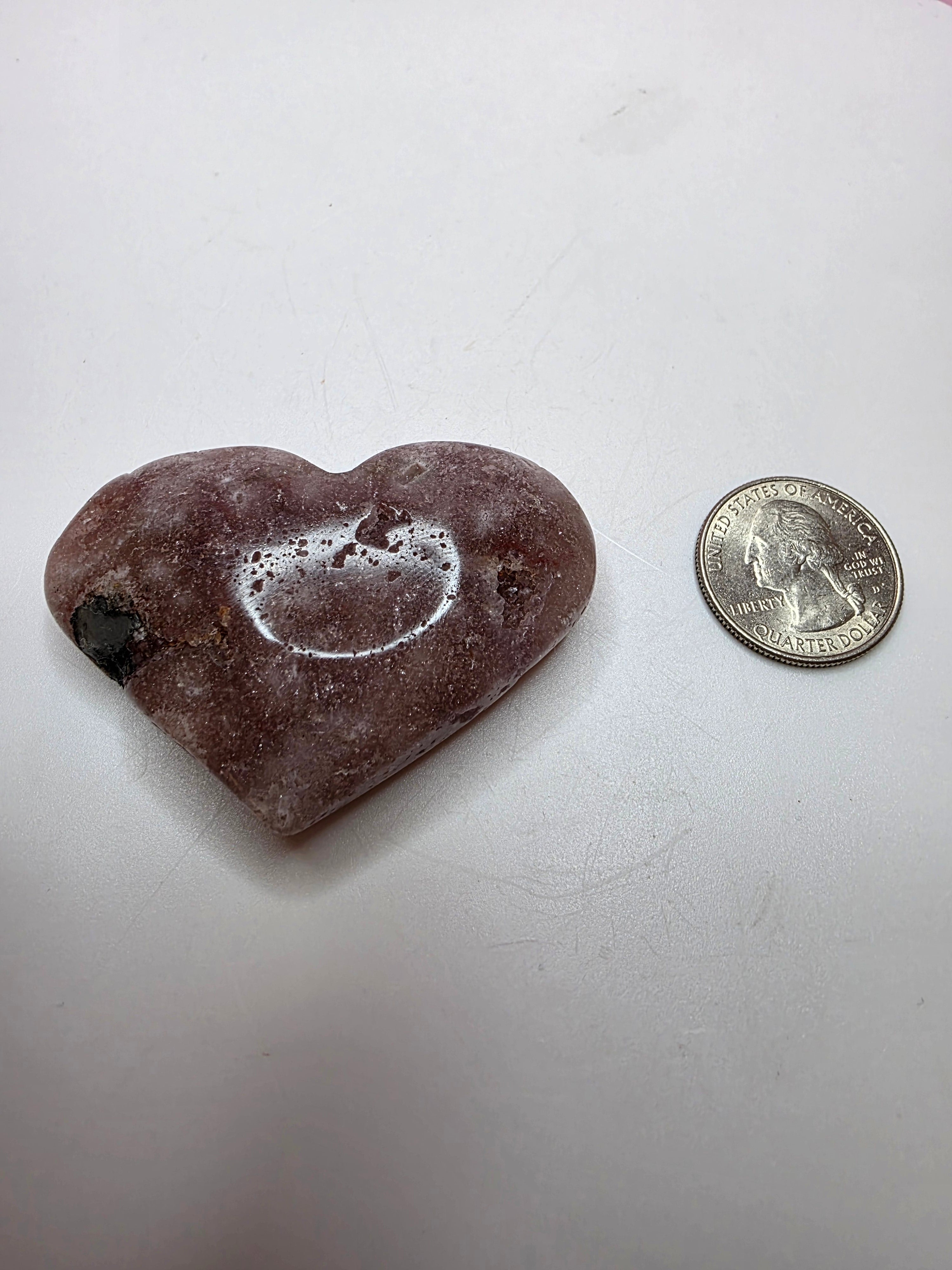 Pink Amethyst Heart A