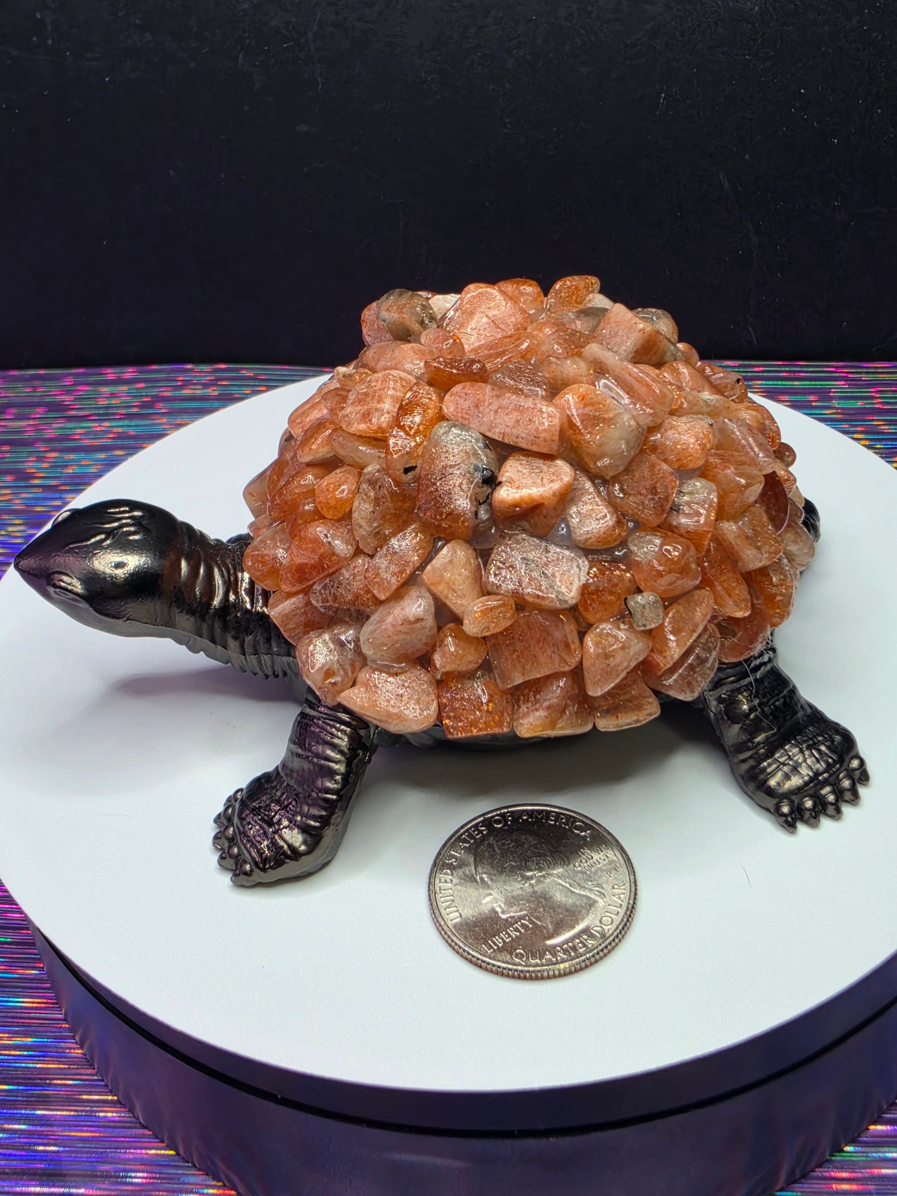 Turtle with Sunstone Chips B