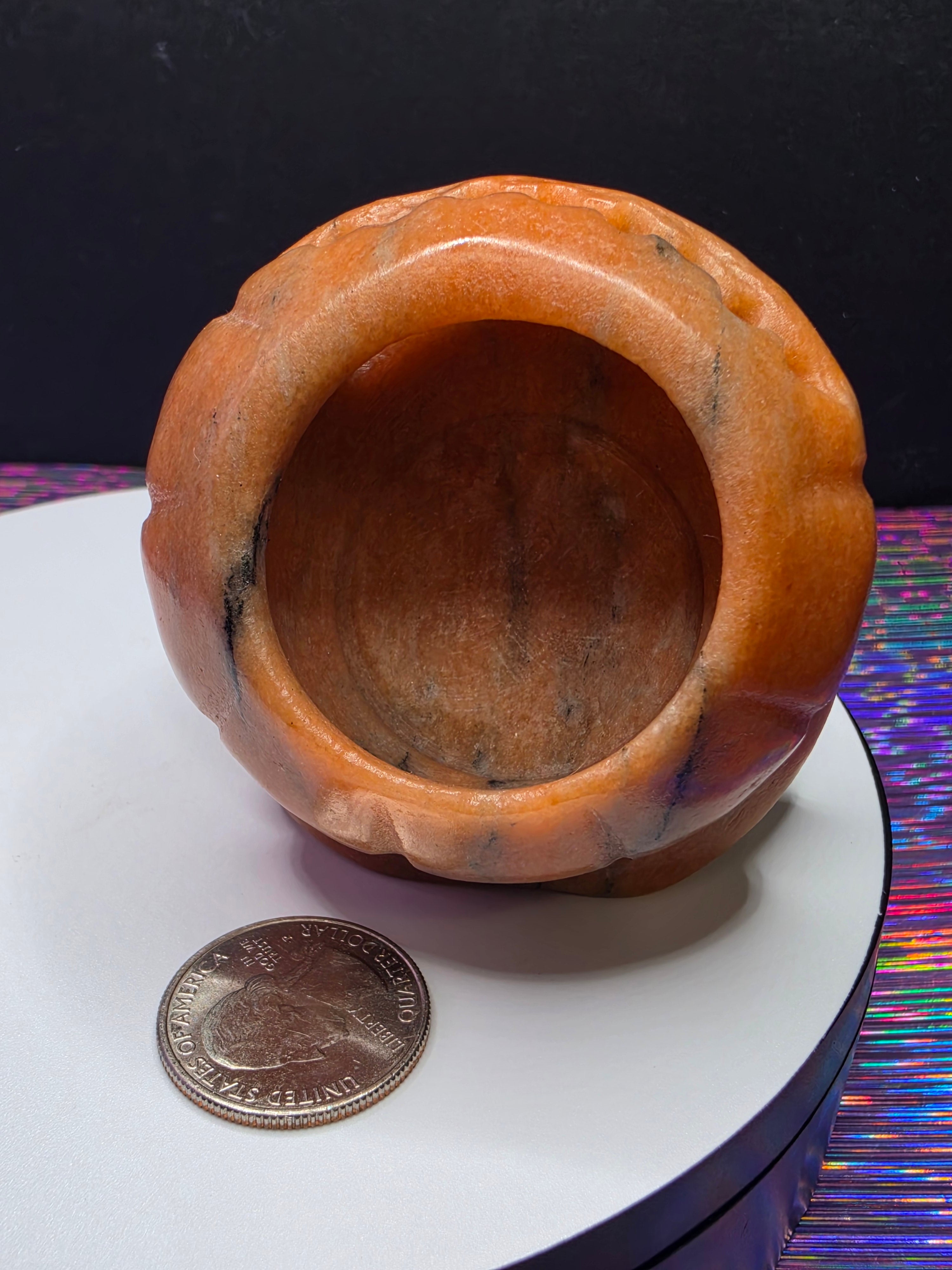 Orange Calcite Jack O Lantern A