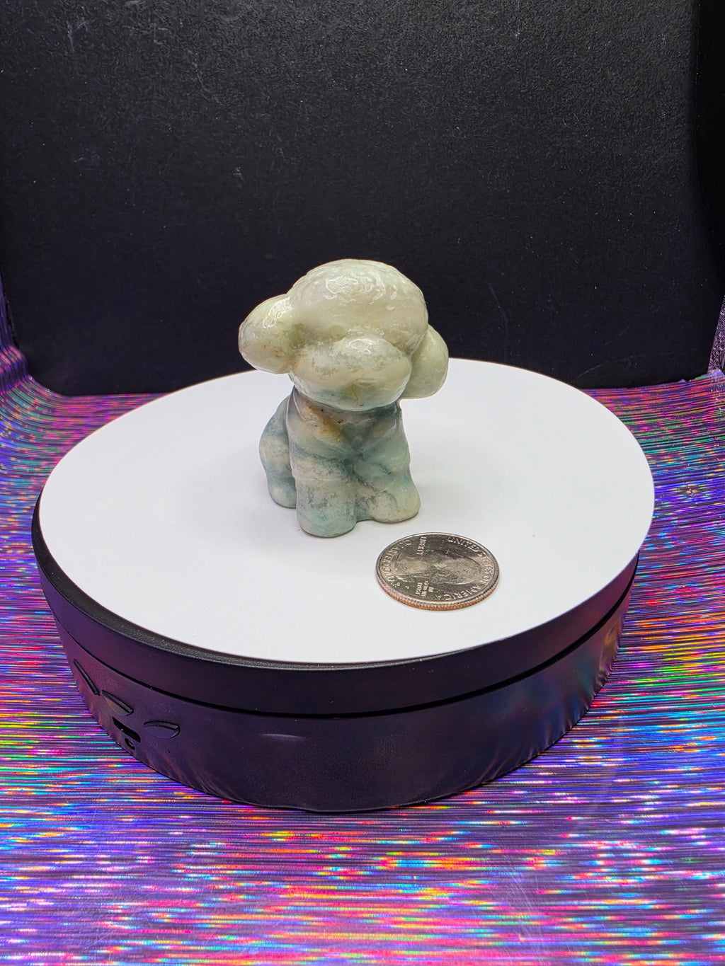 Sky Blue Calcite "Wishes" Dog A
