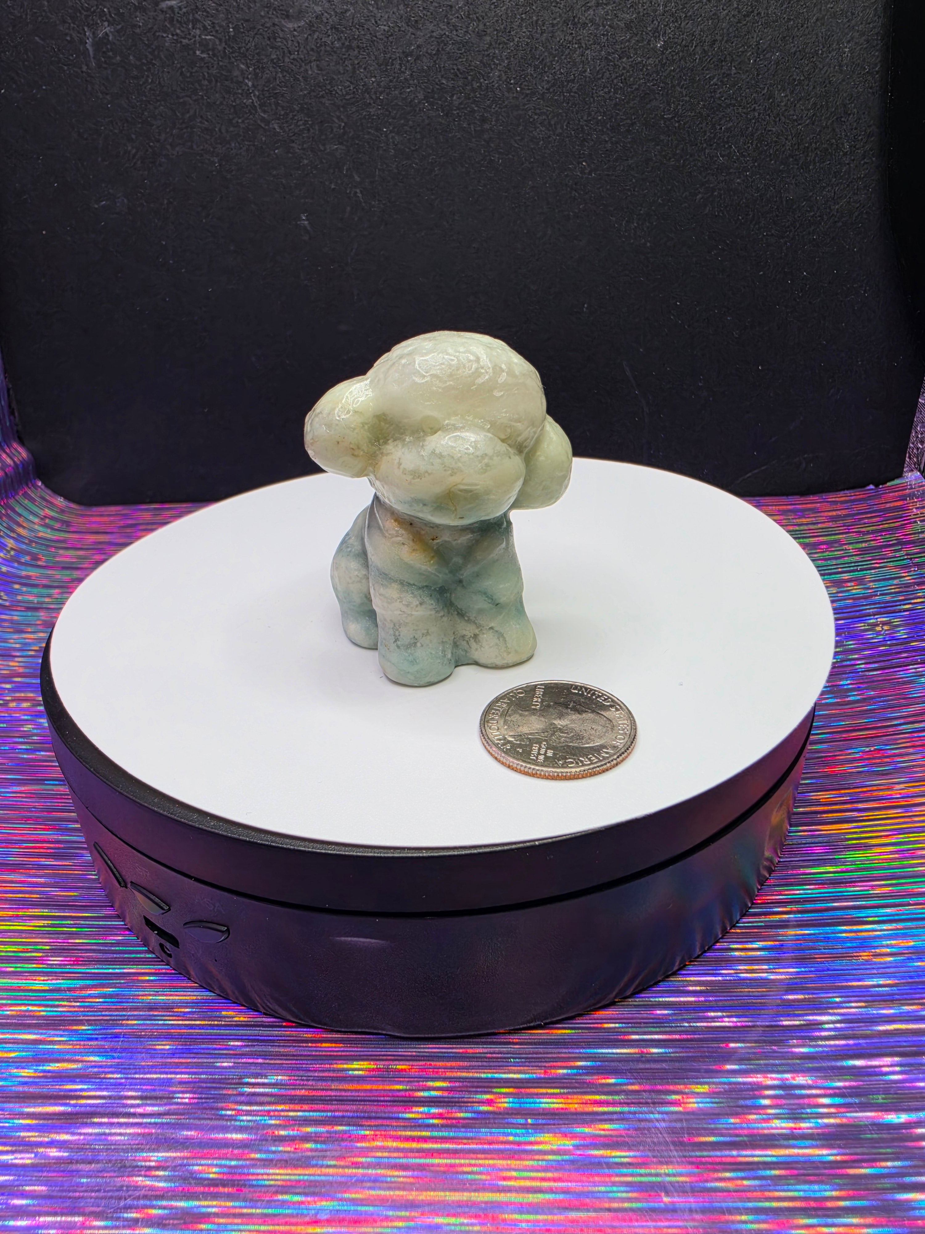 Sky Blue Calcite "Wishes" Dog A