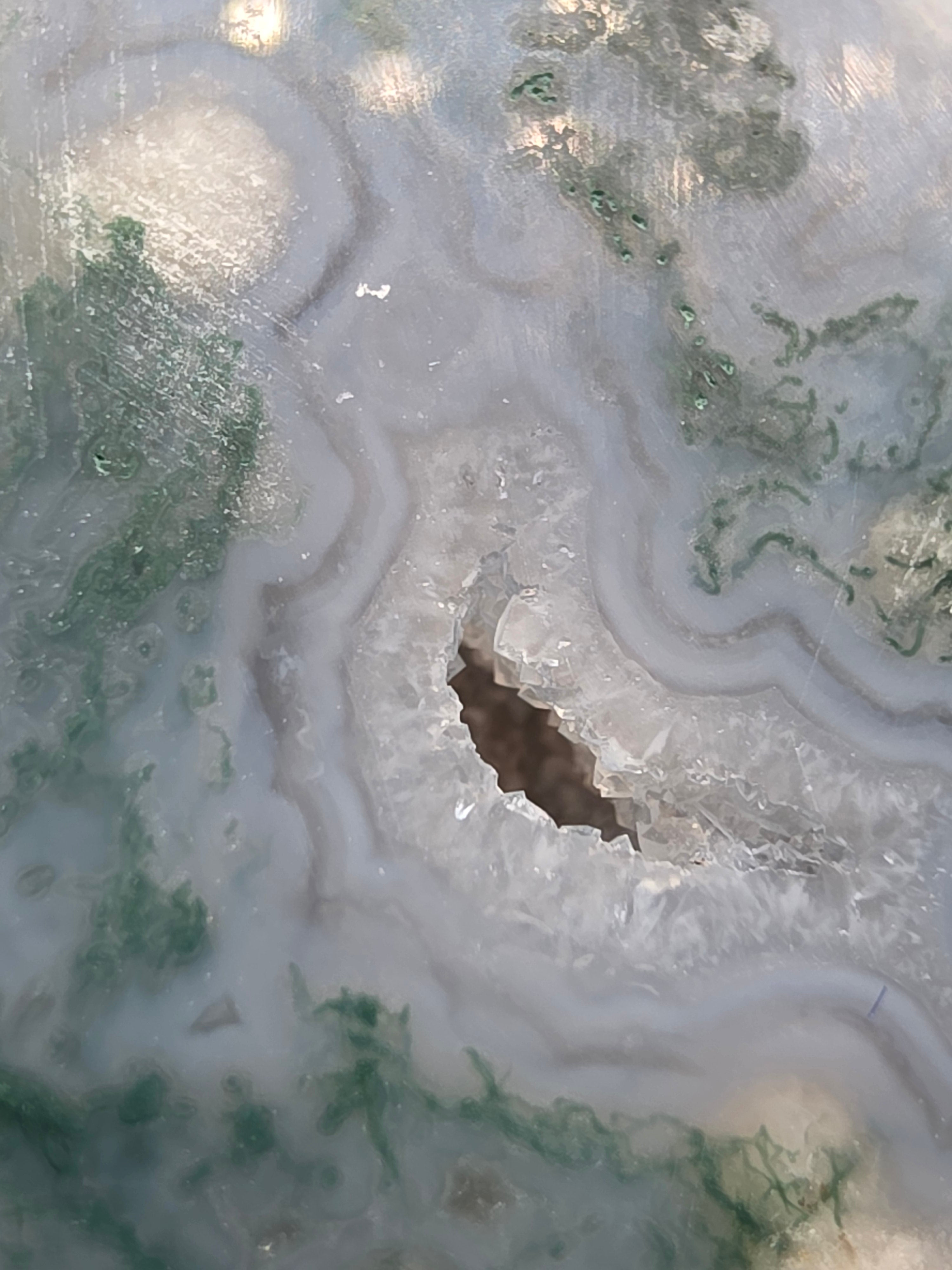 Snowflake Moss Agate Heart A