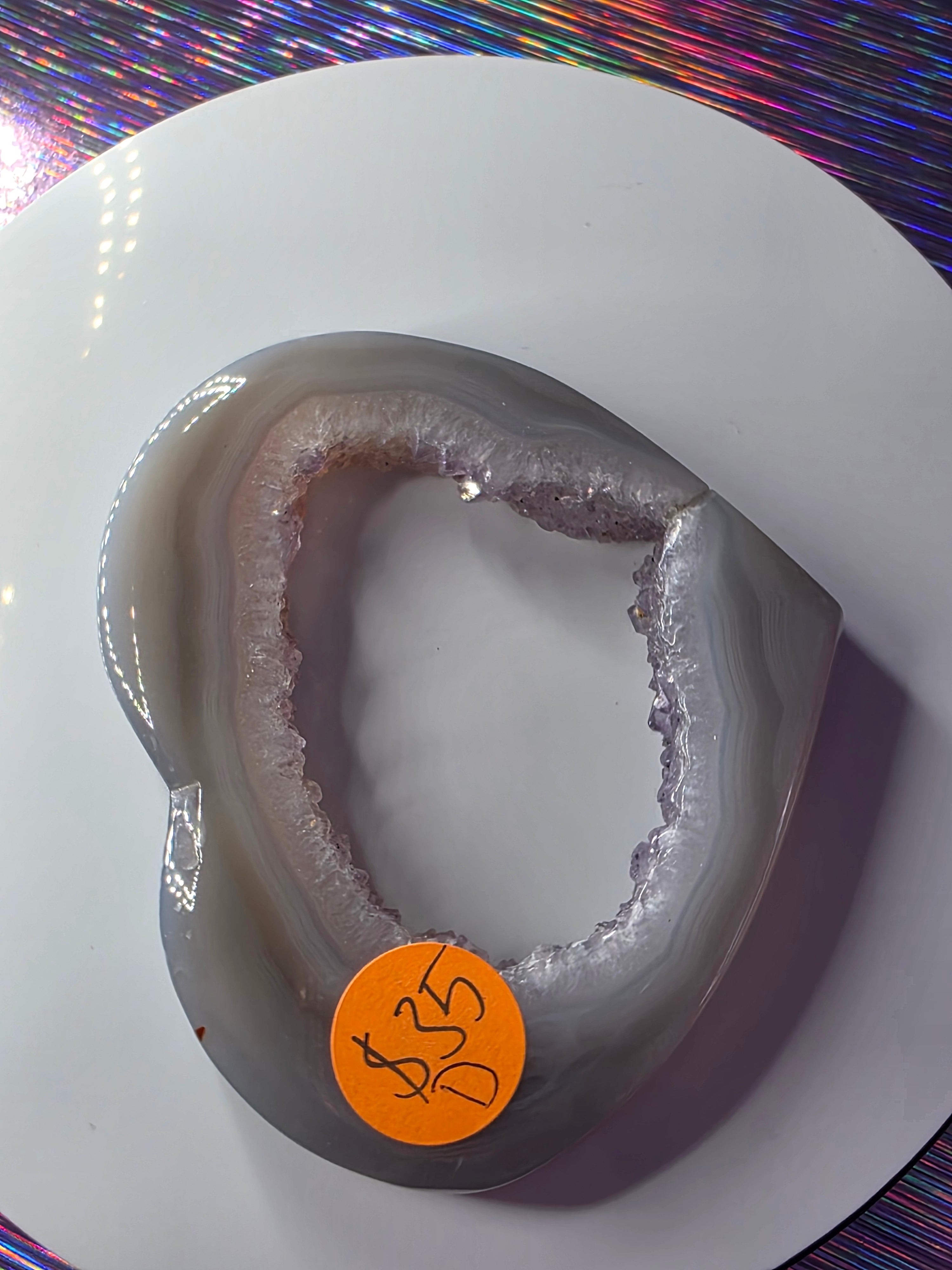 Druzy Agate Heart D