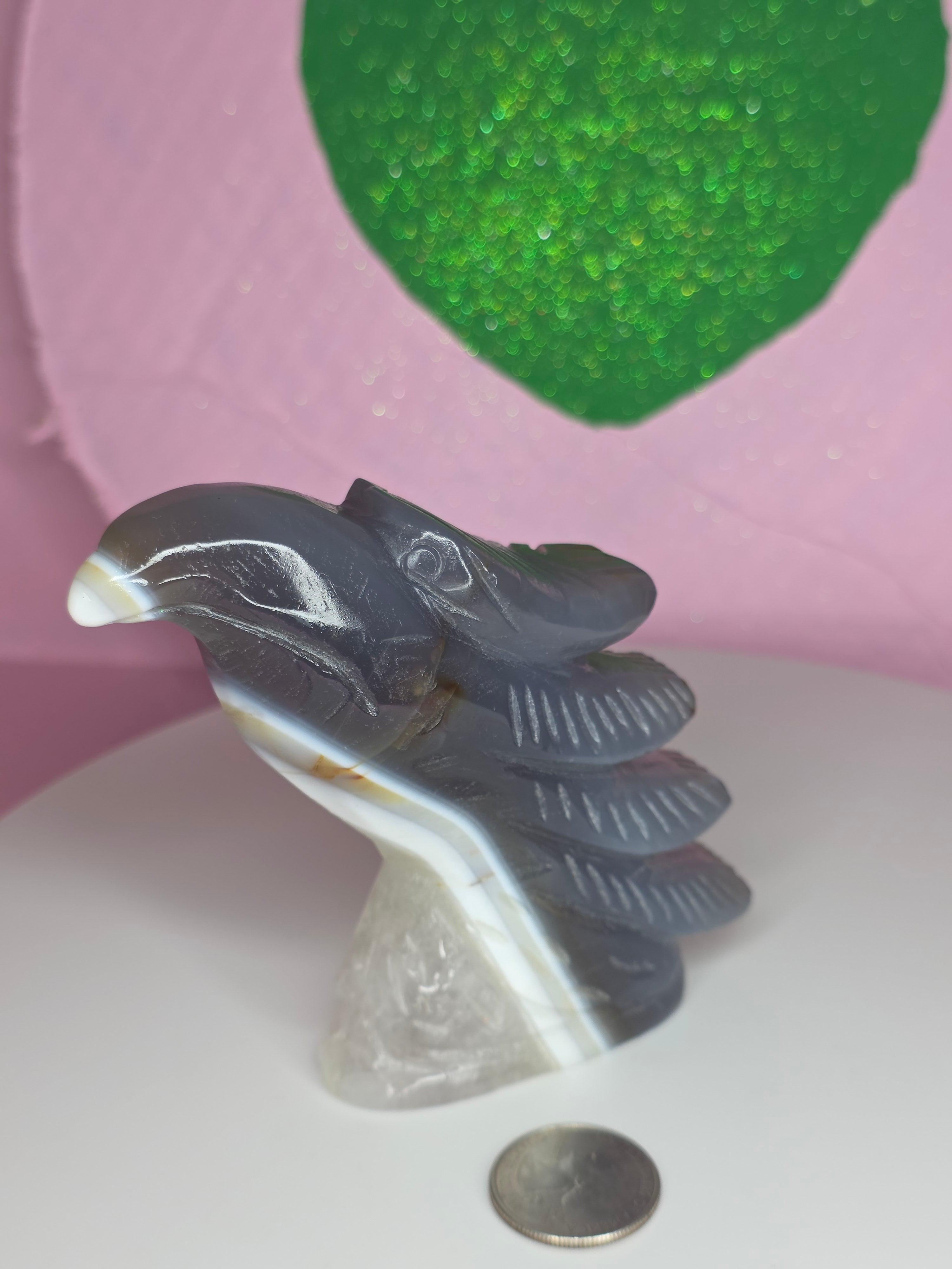 Orca Agate Eagle Head
